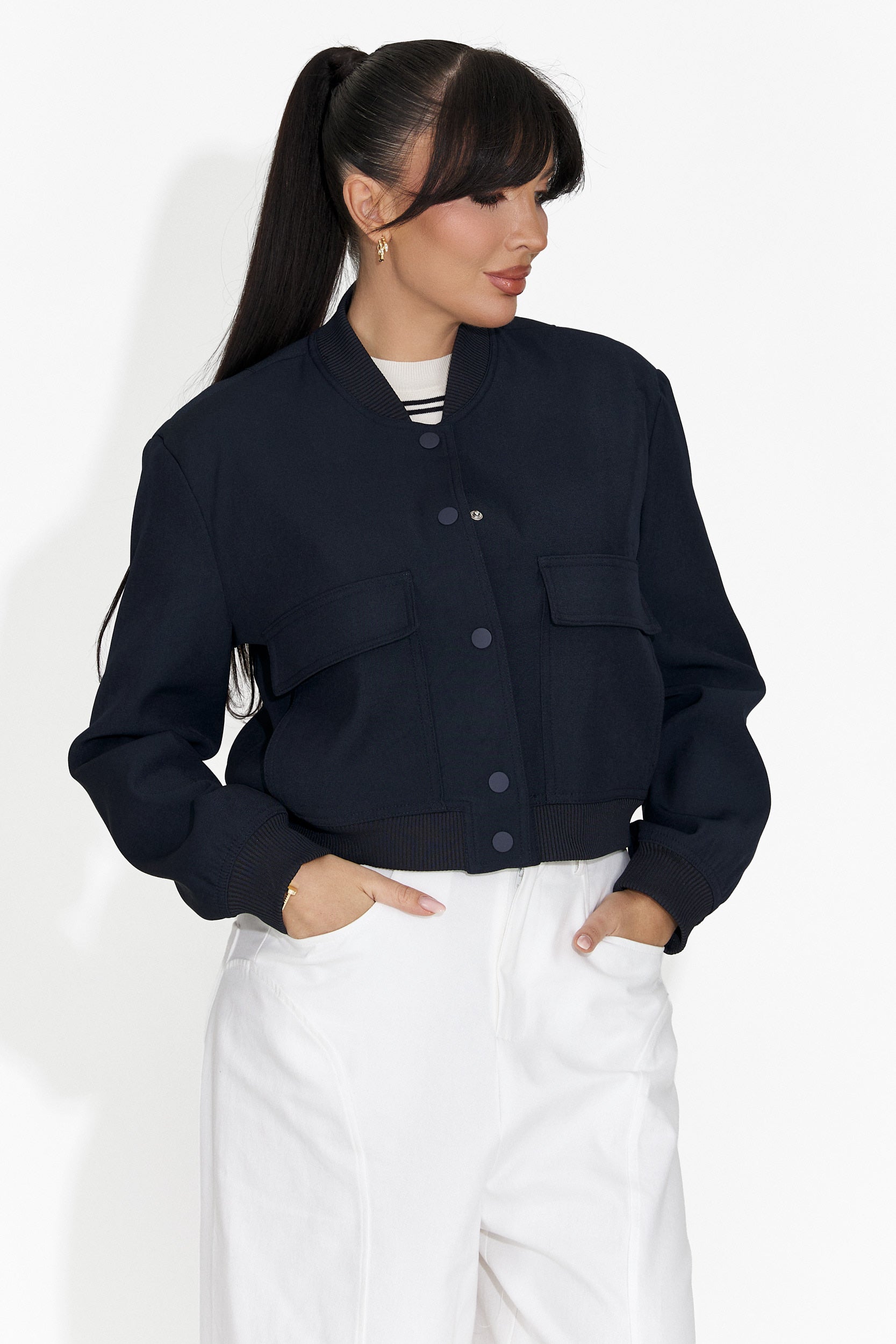 Дамско ежедневно яке в тъмносиньо Cataleia Bogas