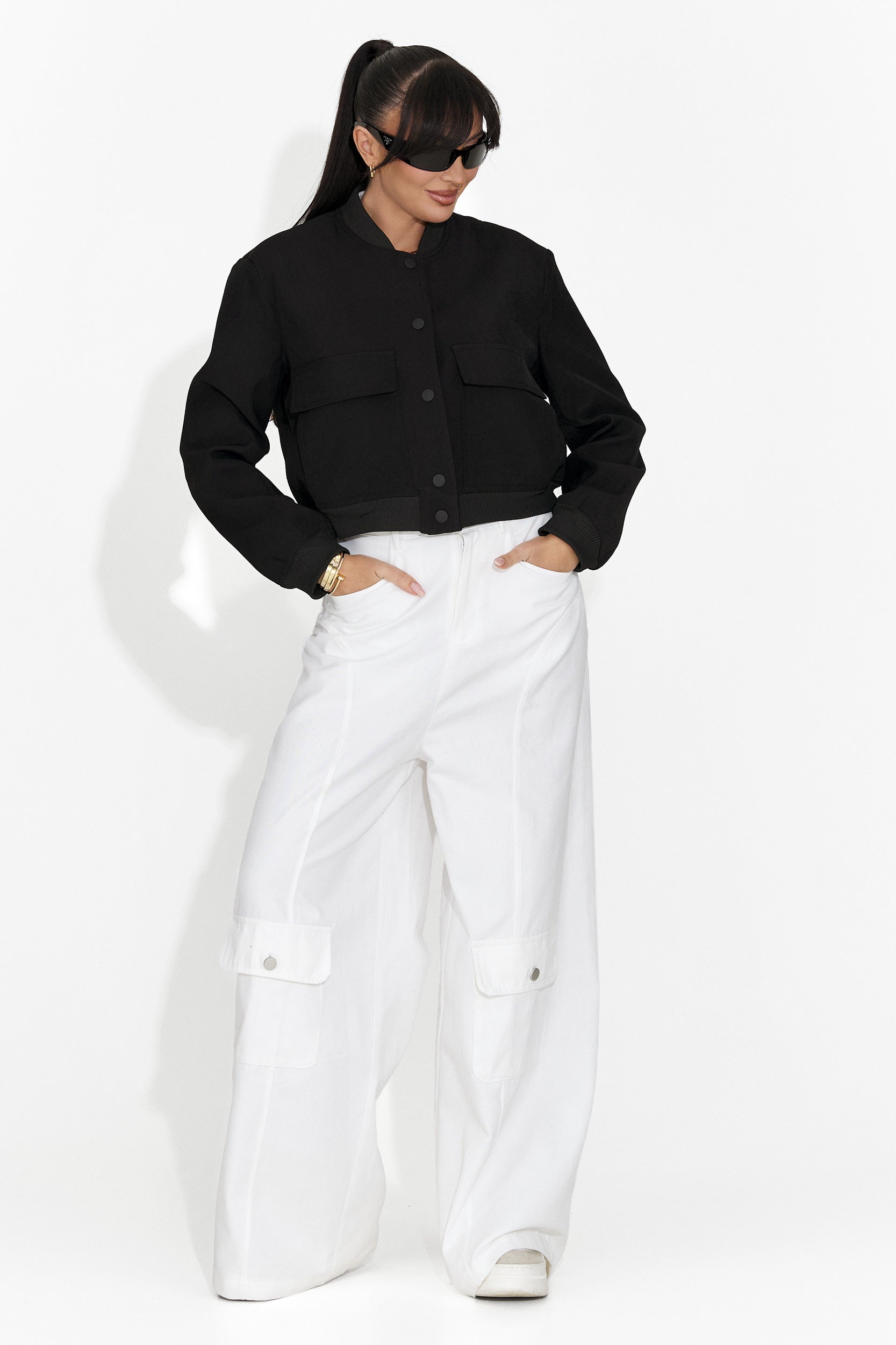 Дамско ежедневно черно яке Cataleia Bogas