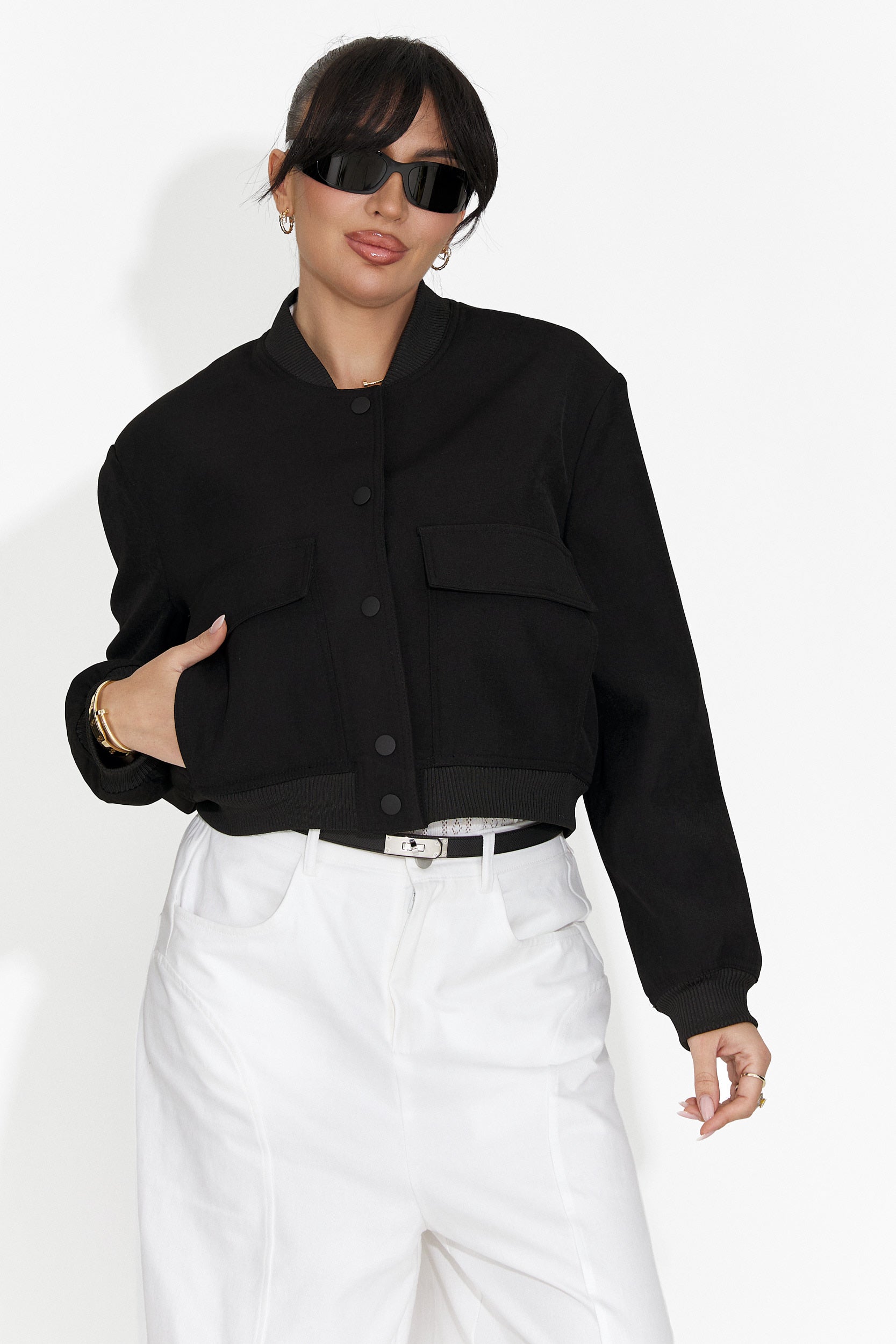 Дамско ежедневно черно яке Cataleia Bogas