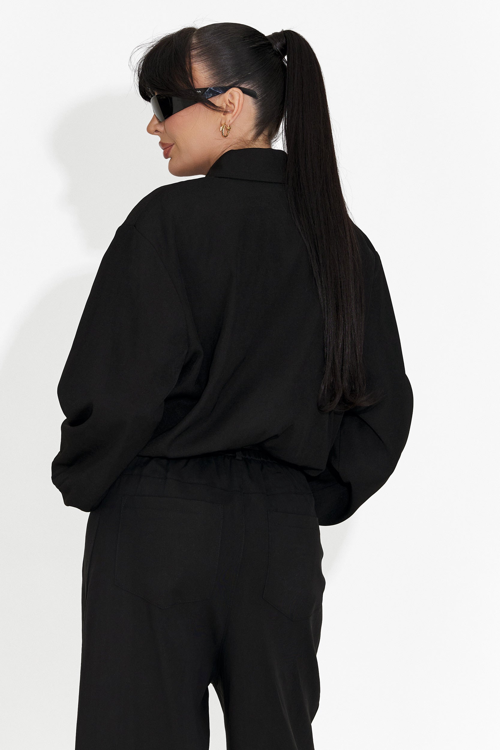 Дамско ежедневно черно яке Giona Bogas