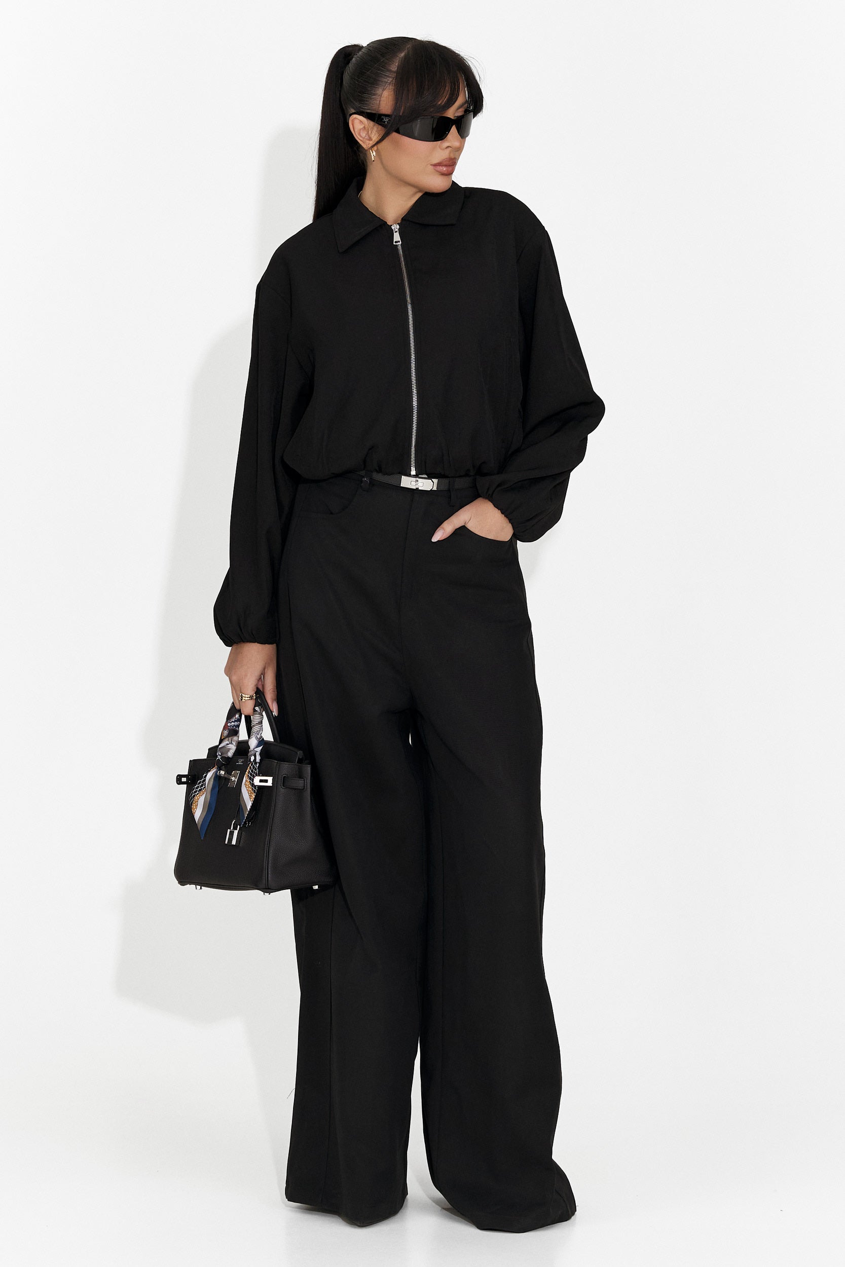 Дамско ежедневно черно яке Giona Bogas