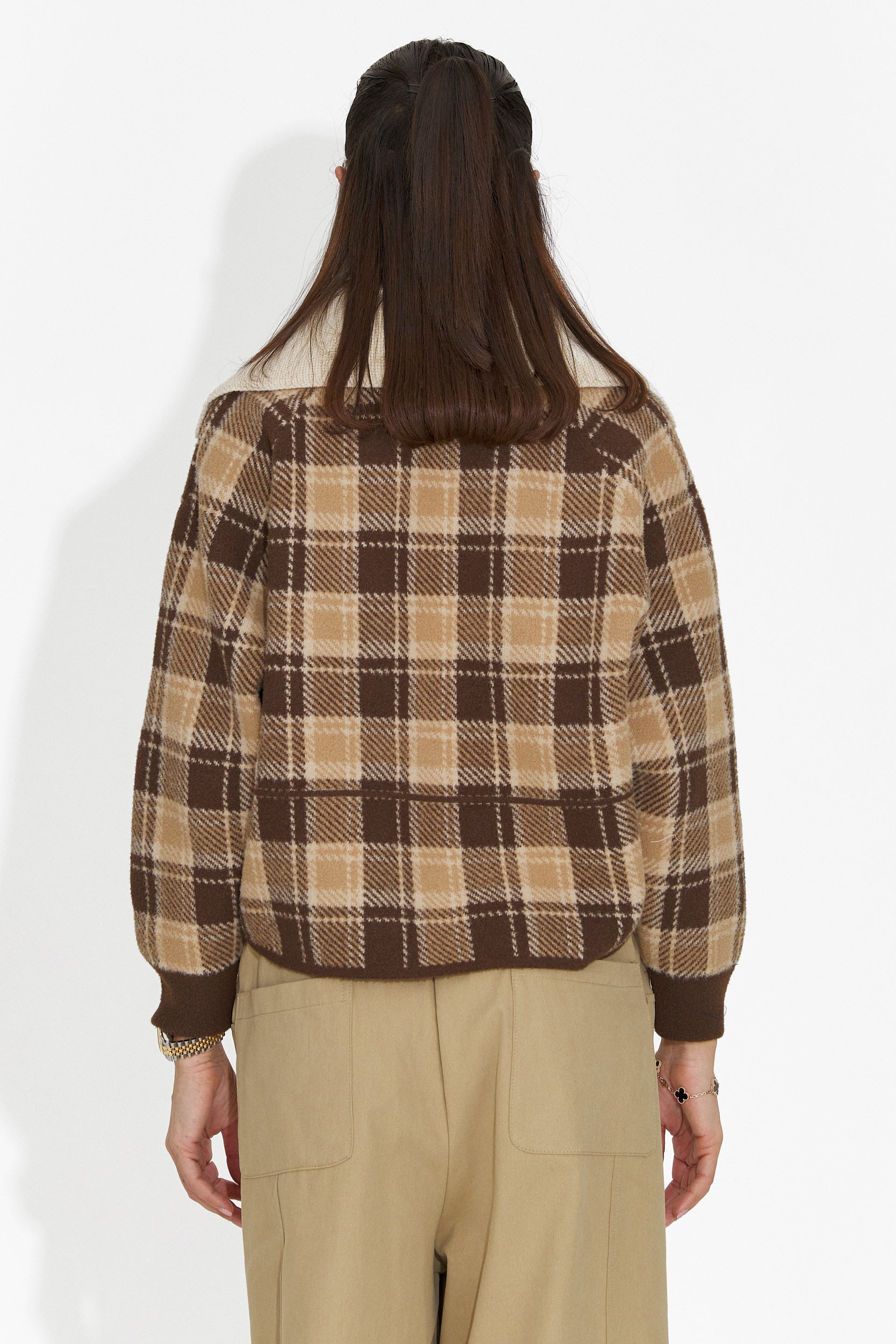 Елегантно дамско яке в кафяво Pretay Bogas