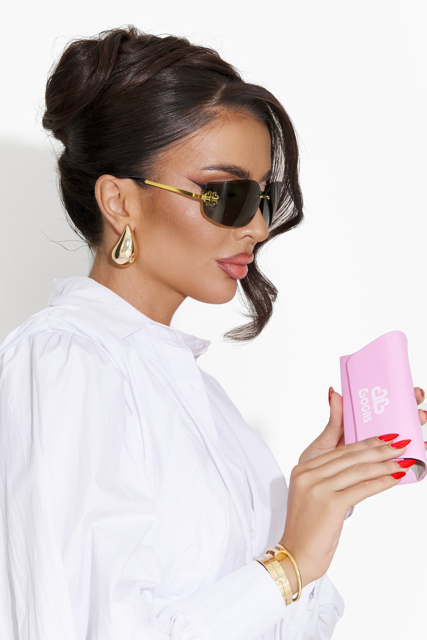 Кафяви слънчеви очила Elioth Bogas