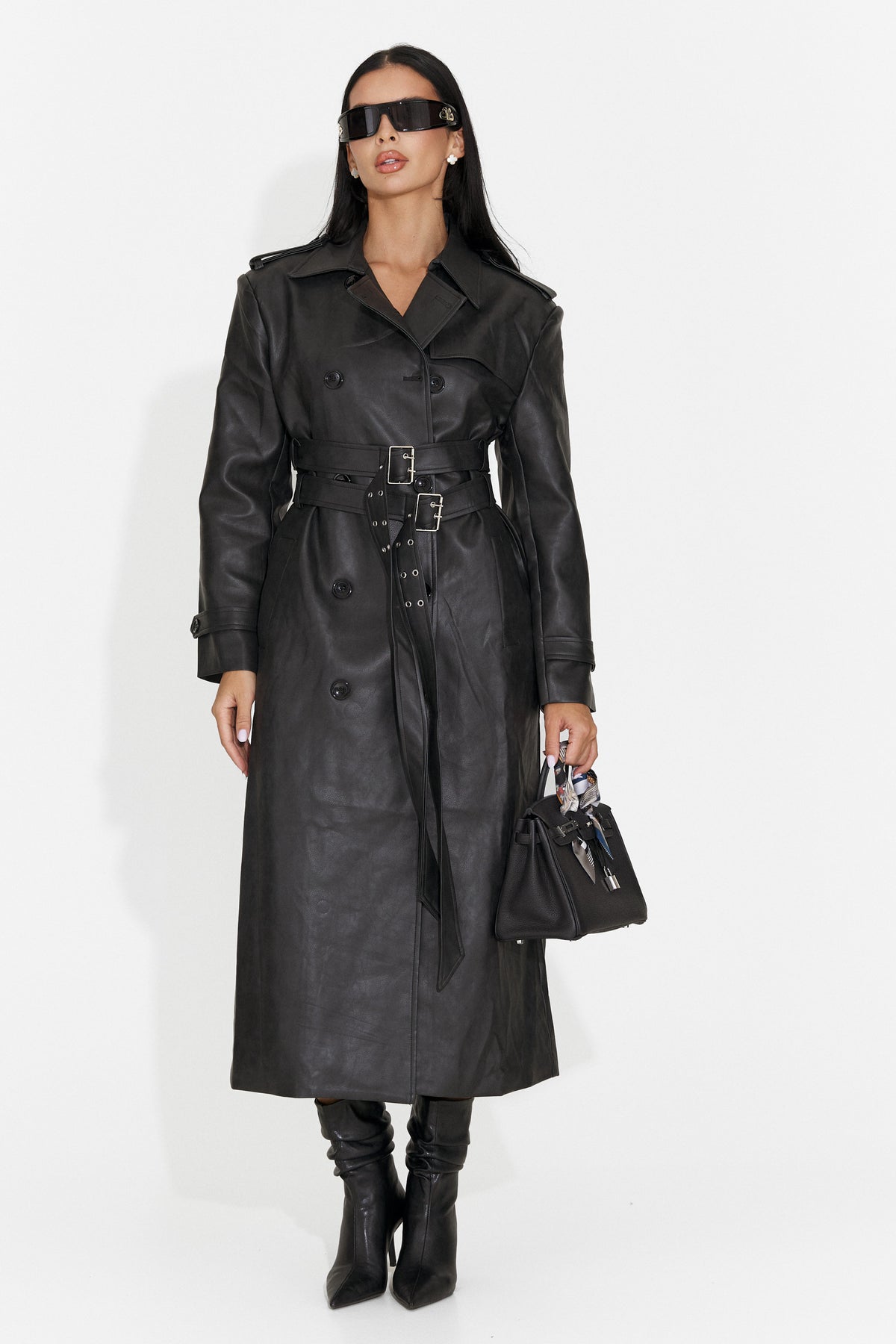 Palton elegant negru Sliaura Bogas