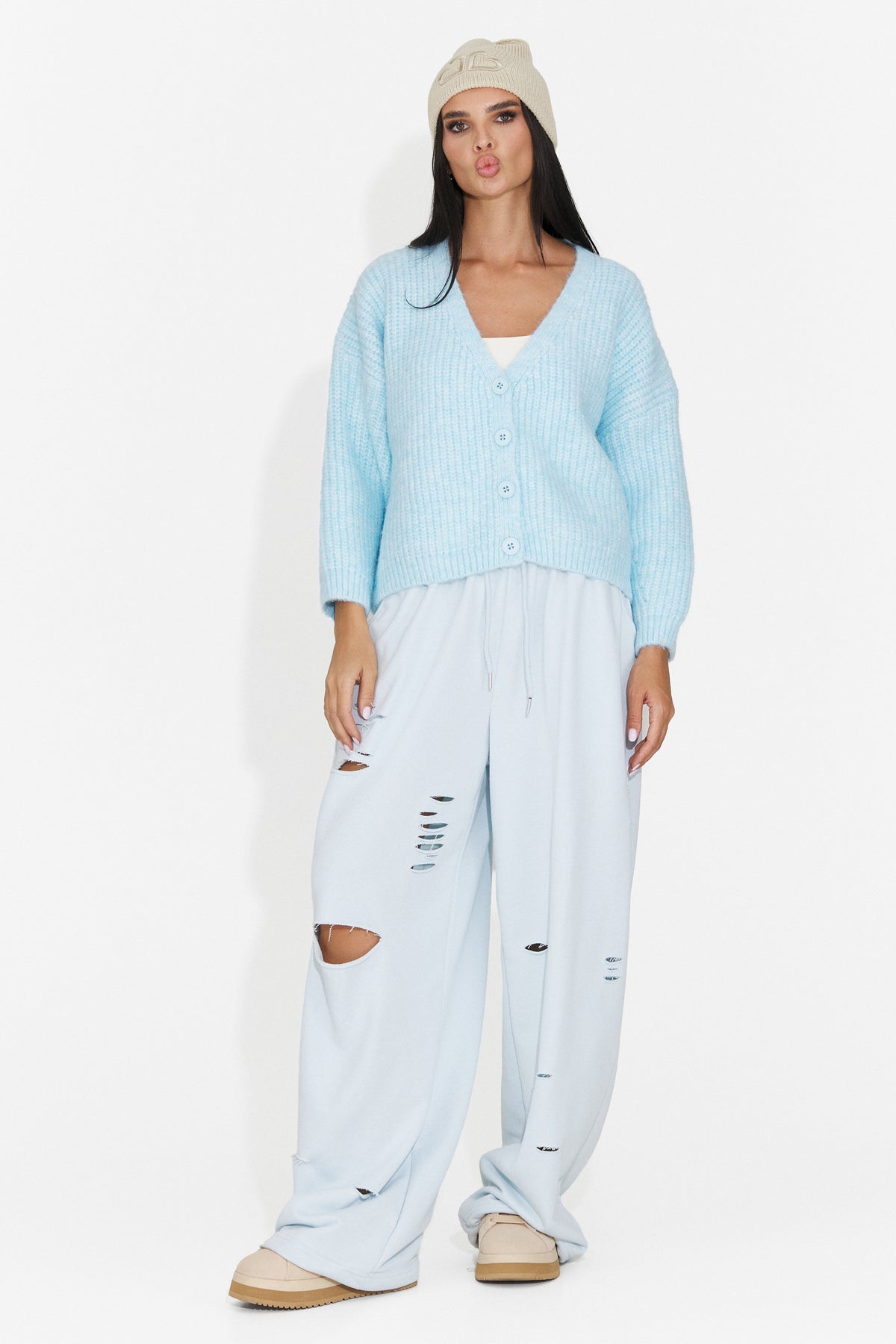 Pantaloni casual bleu Lulaoa Bogas