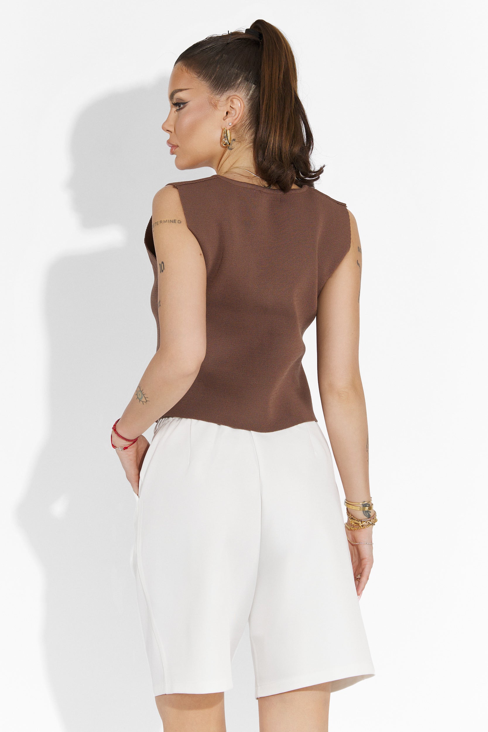 Дамски casual бели панталони Athuro Bogas