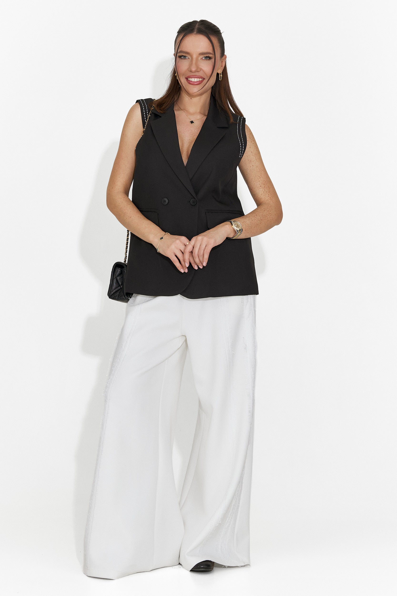 Дамски бели ежедневни панталони Zarania Bogas