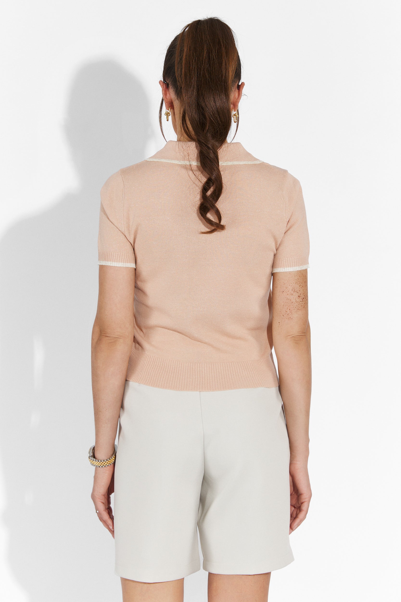 Дамски casual панталони бежови Athuro Bogas