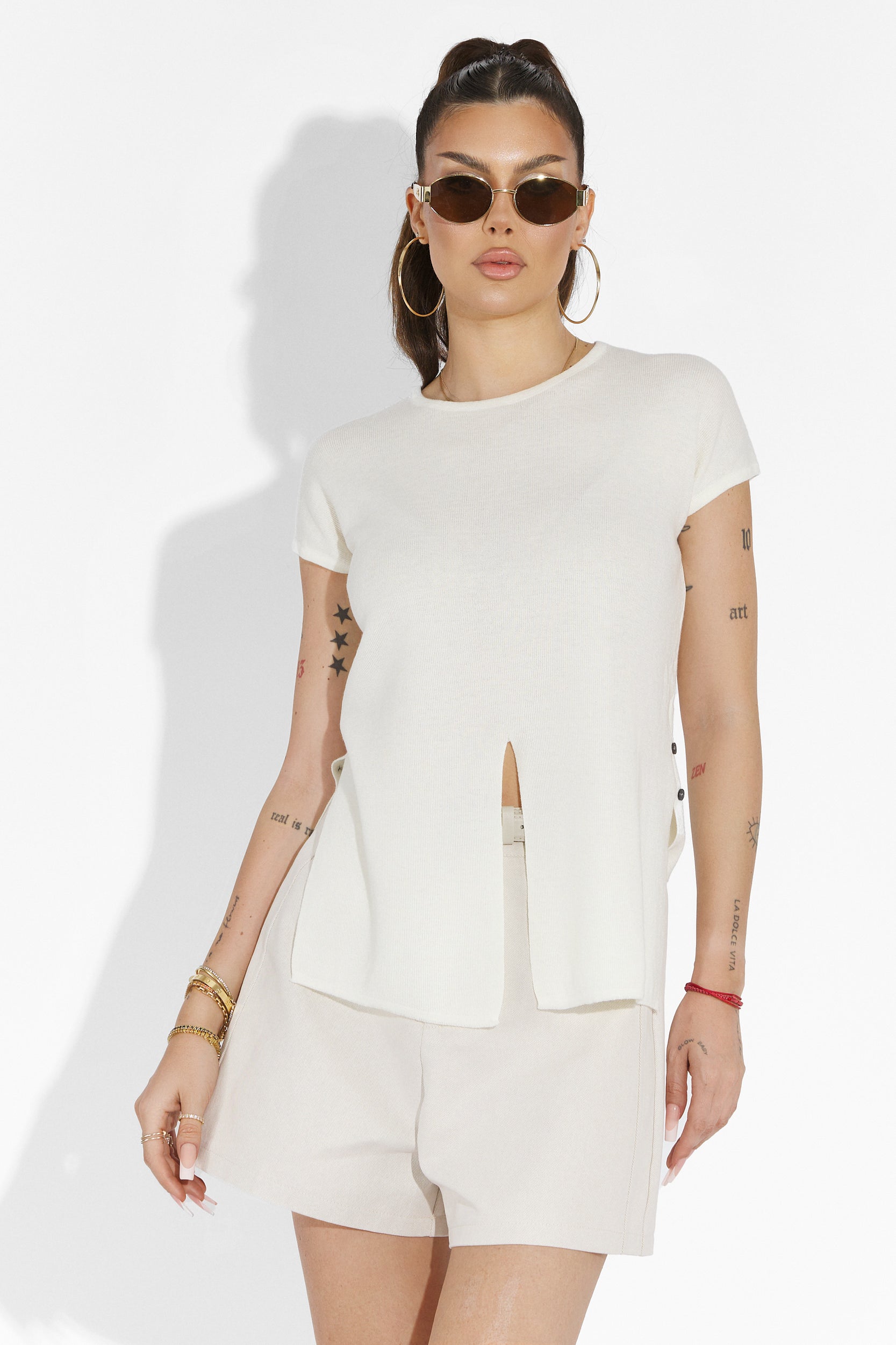 Дамски кежуал панталони в бежово Herling Bogas