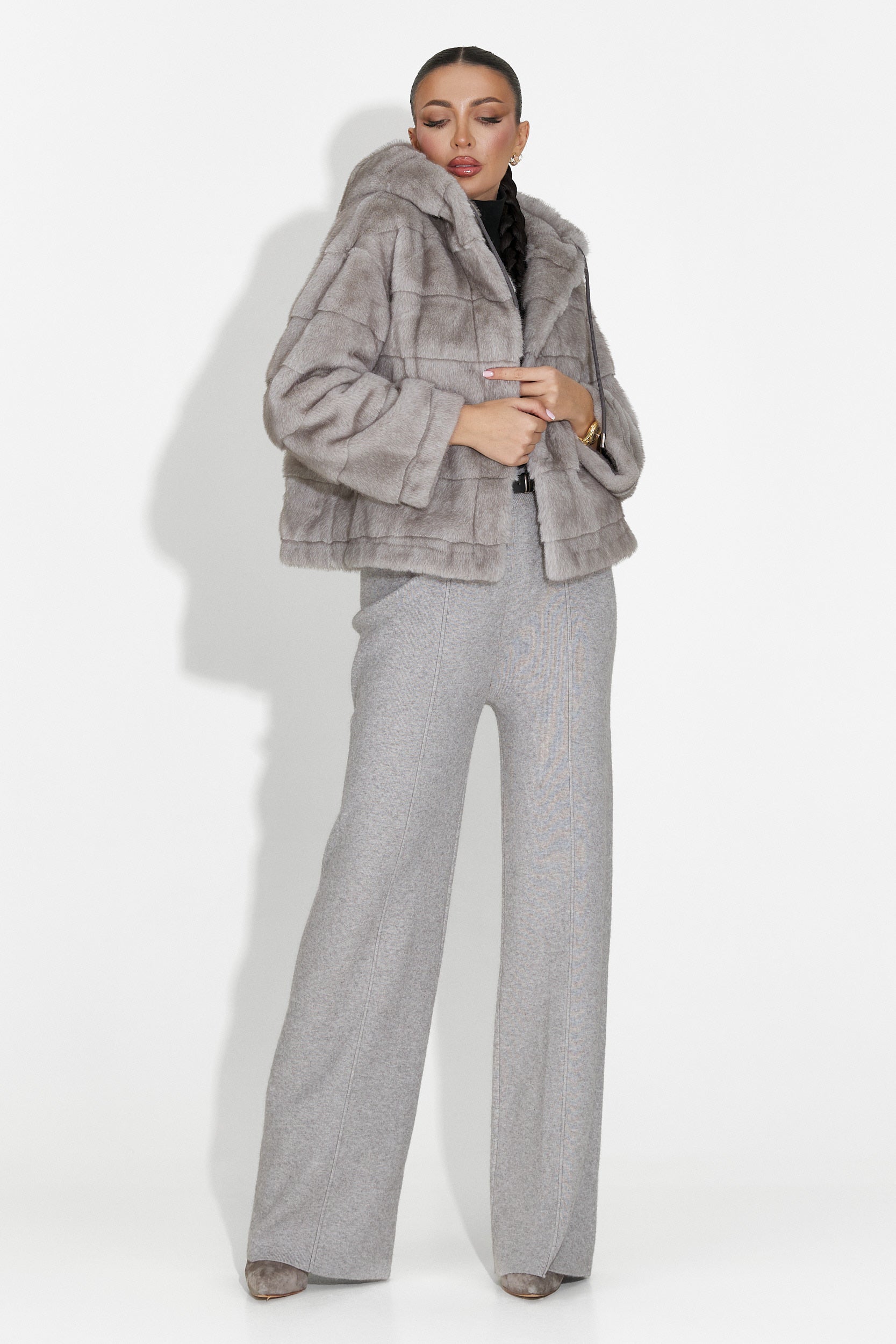 Дамски кежуал панталони в сиво Pietrina Bogas