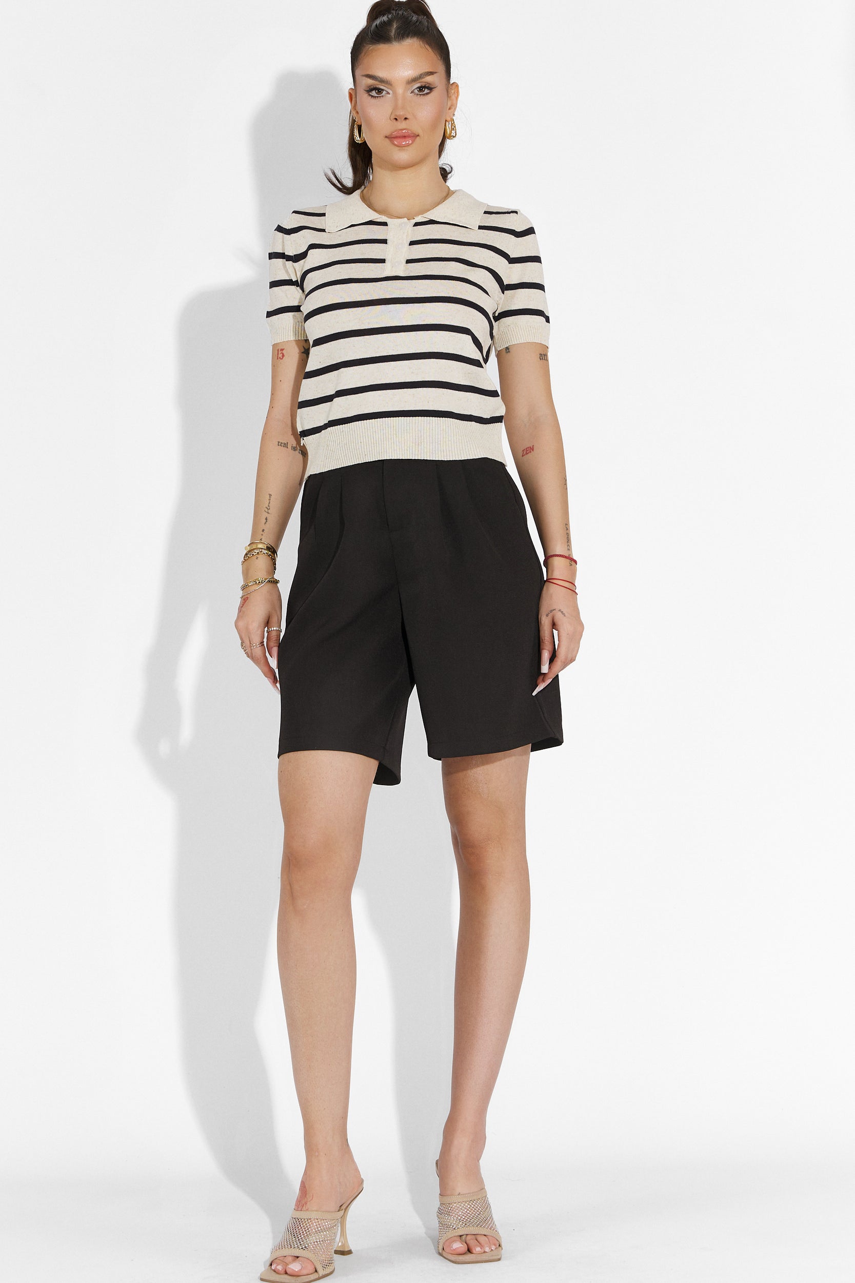 Дамски черни ежедневни панталони Athuro Bogas