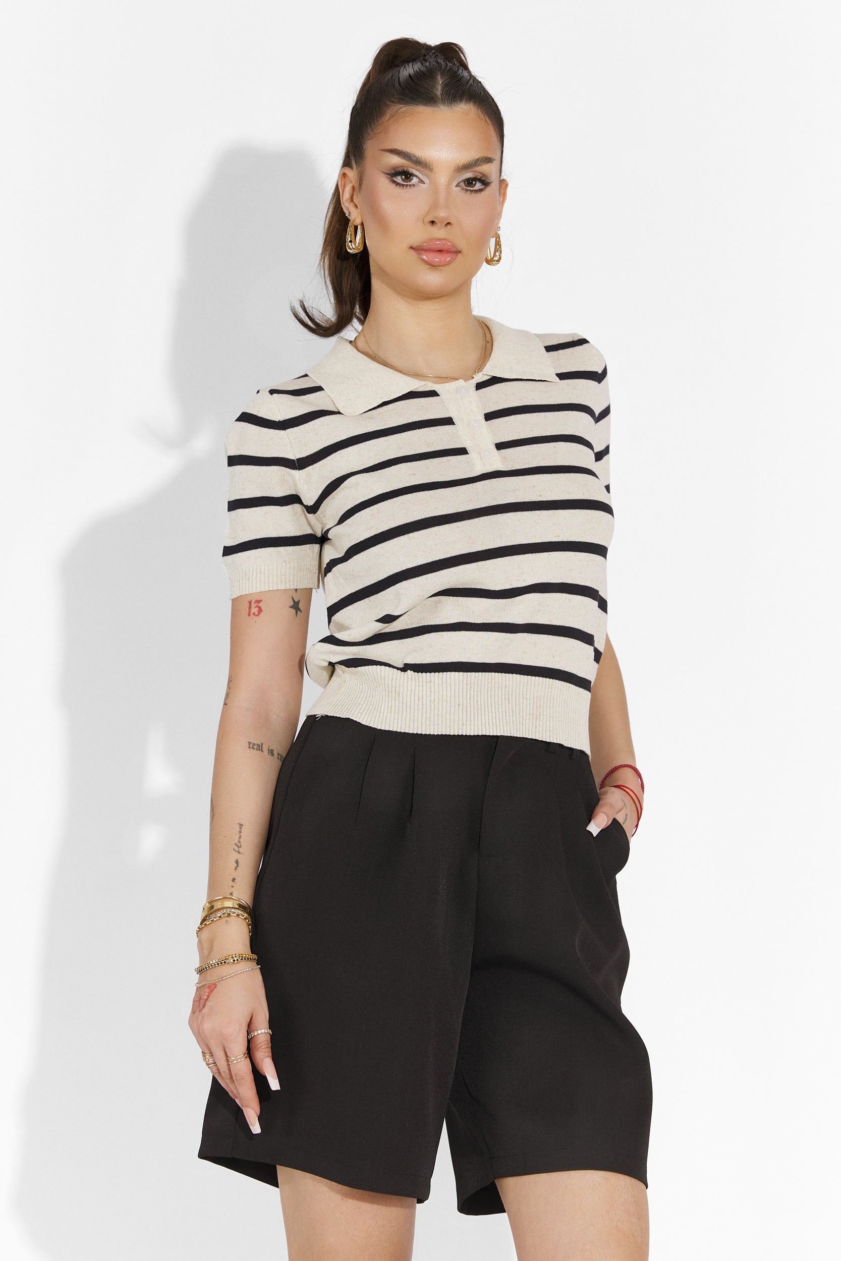 Дамски черни ежедневни панталони Athuro Bogas