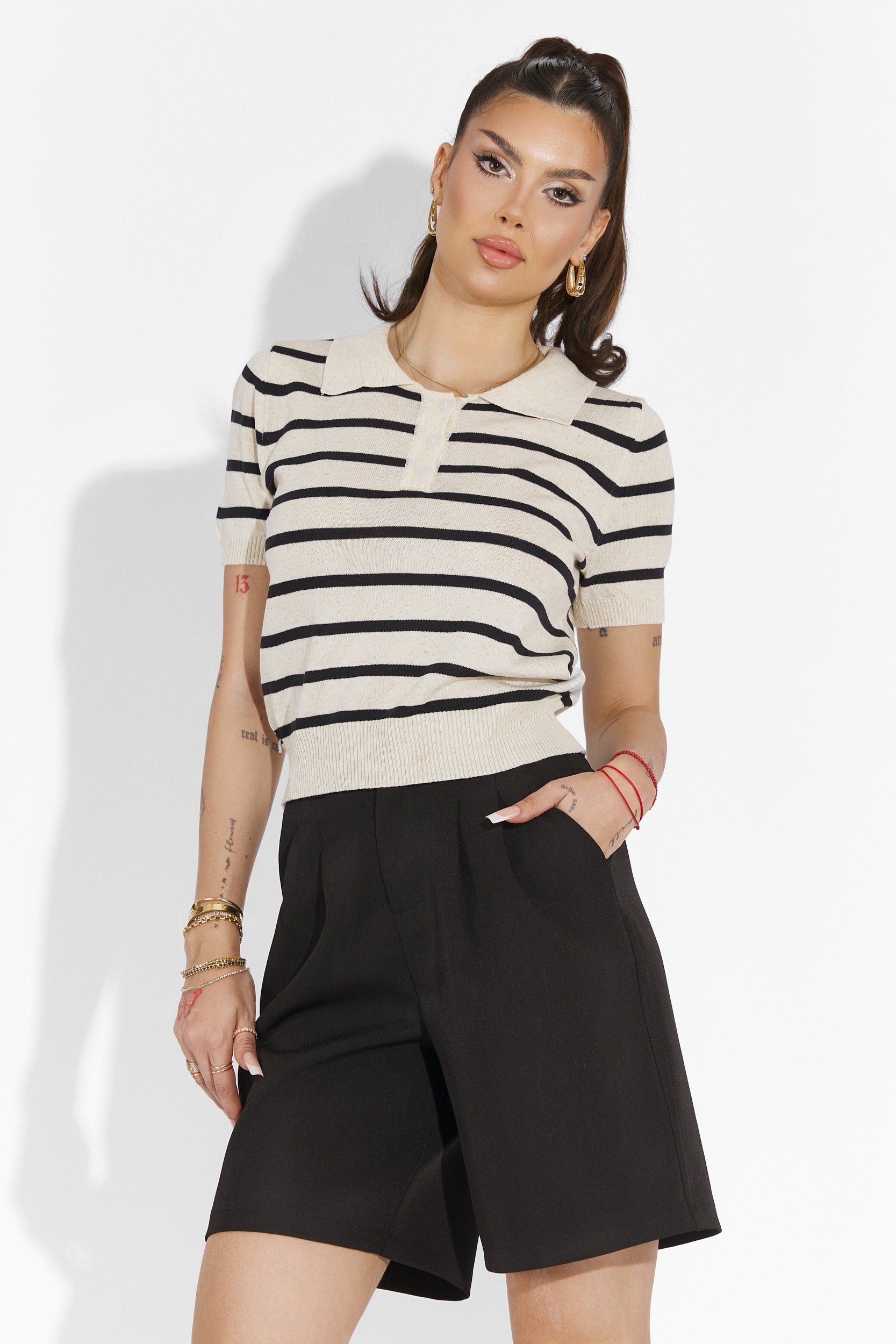 Дамски черни ежедневни панталони Athuro Bogas