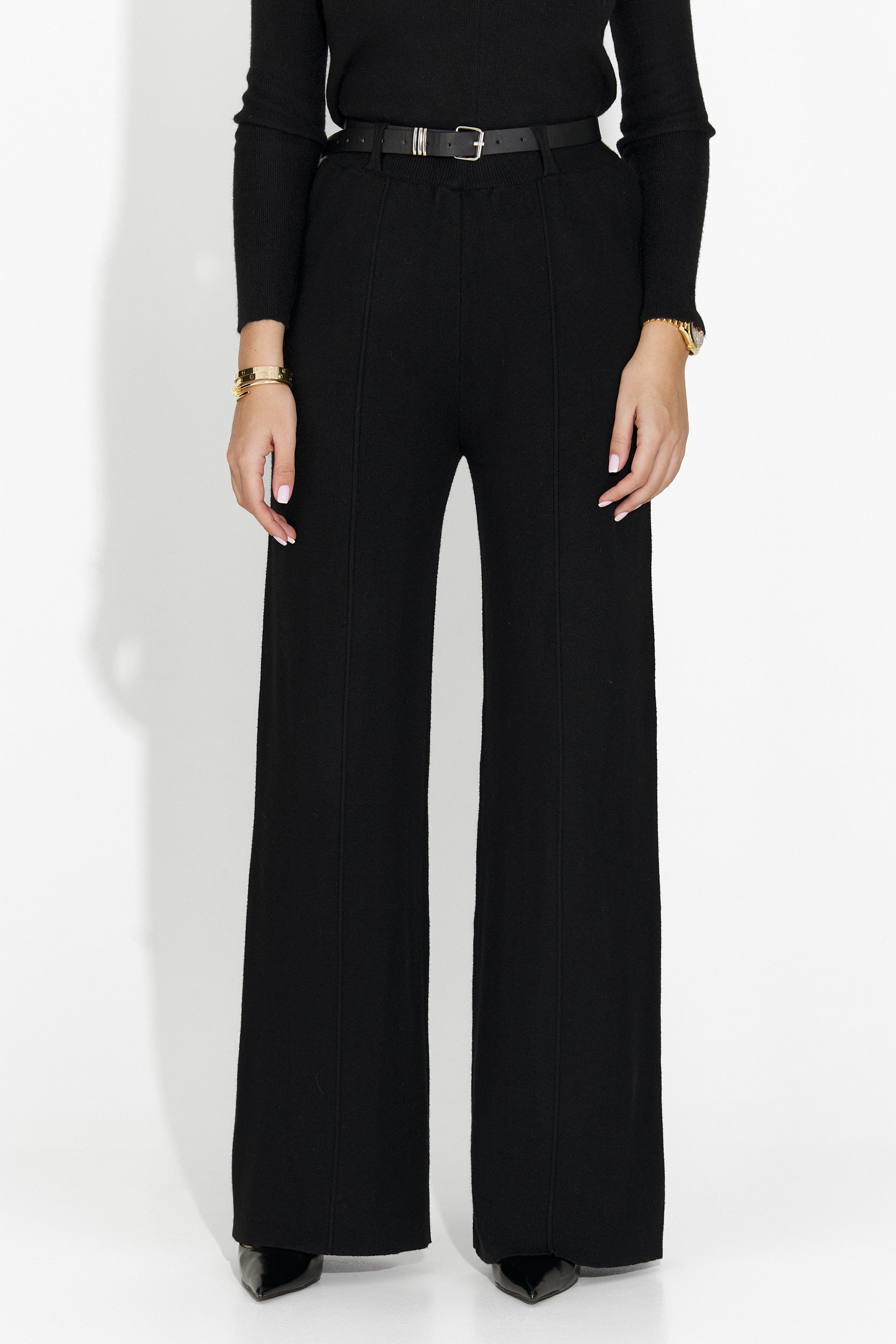 Черни дамски панталони за ежедневно облекло Pietrina Bogas