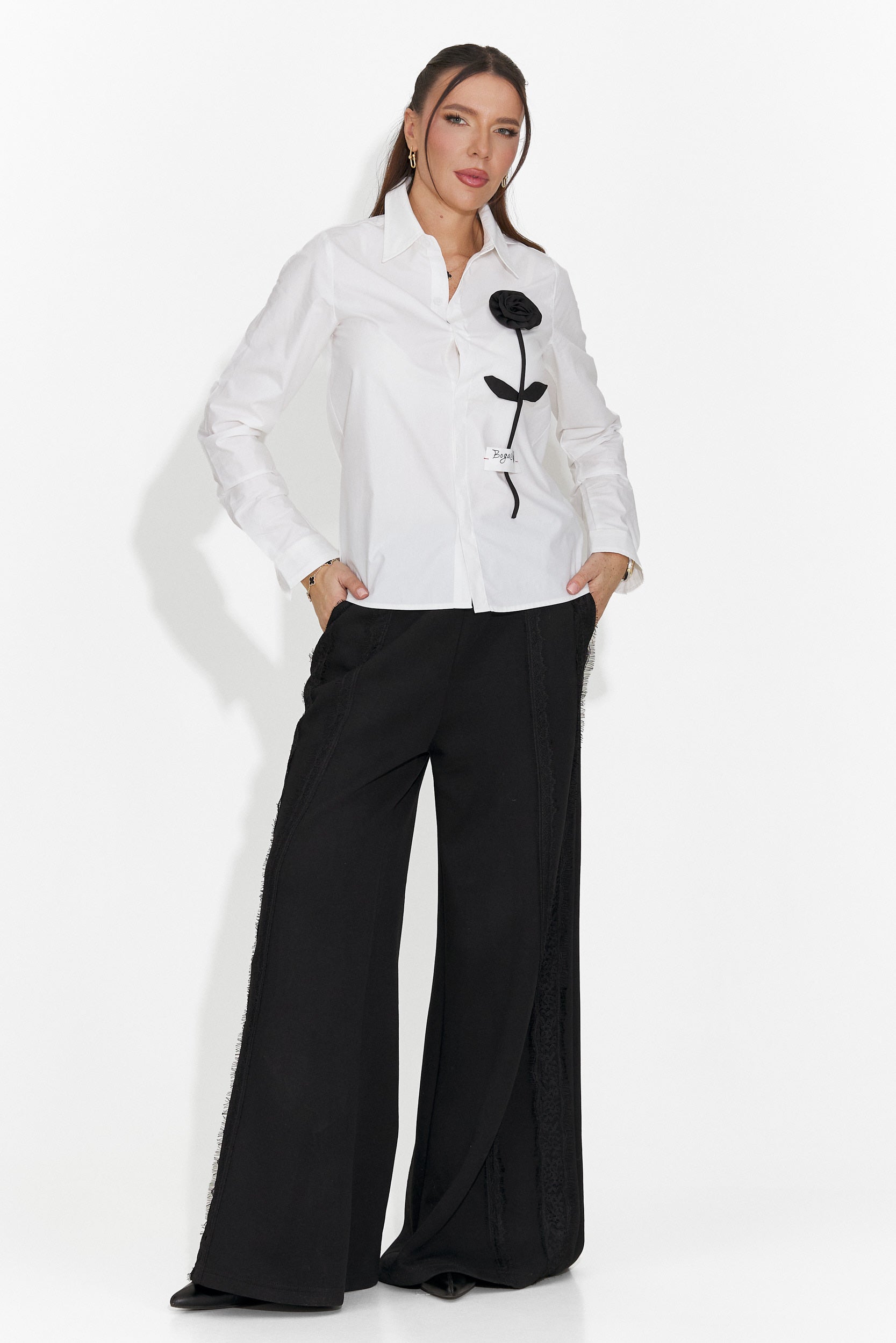 Дамски ежедневни черни панталони Zarania Bogas