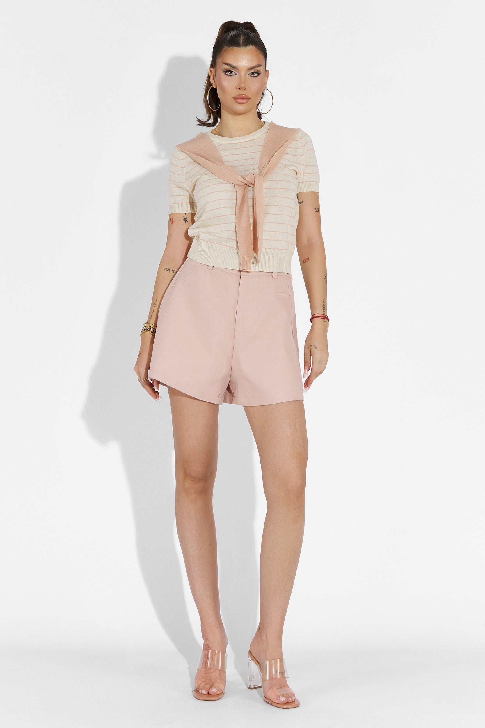 Дамски casual розови панталони Herling Bogas