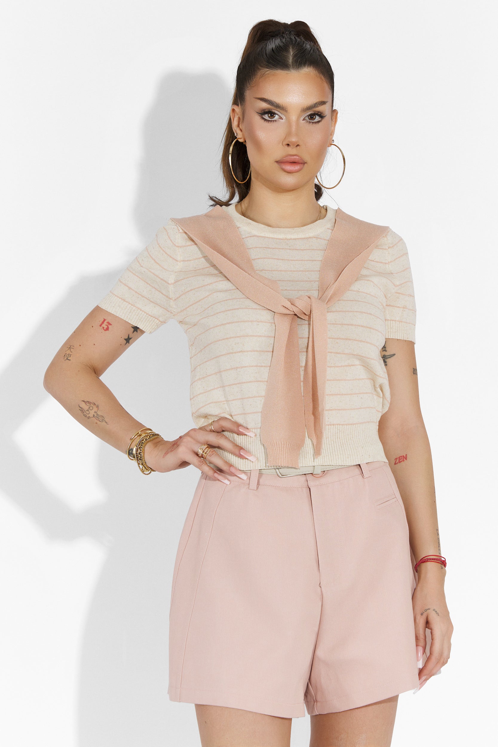 Дамски casual розови панталони Herling Bogas