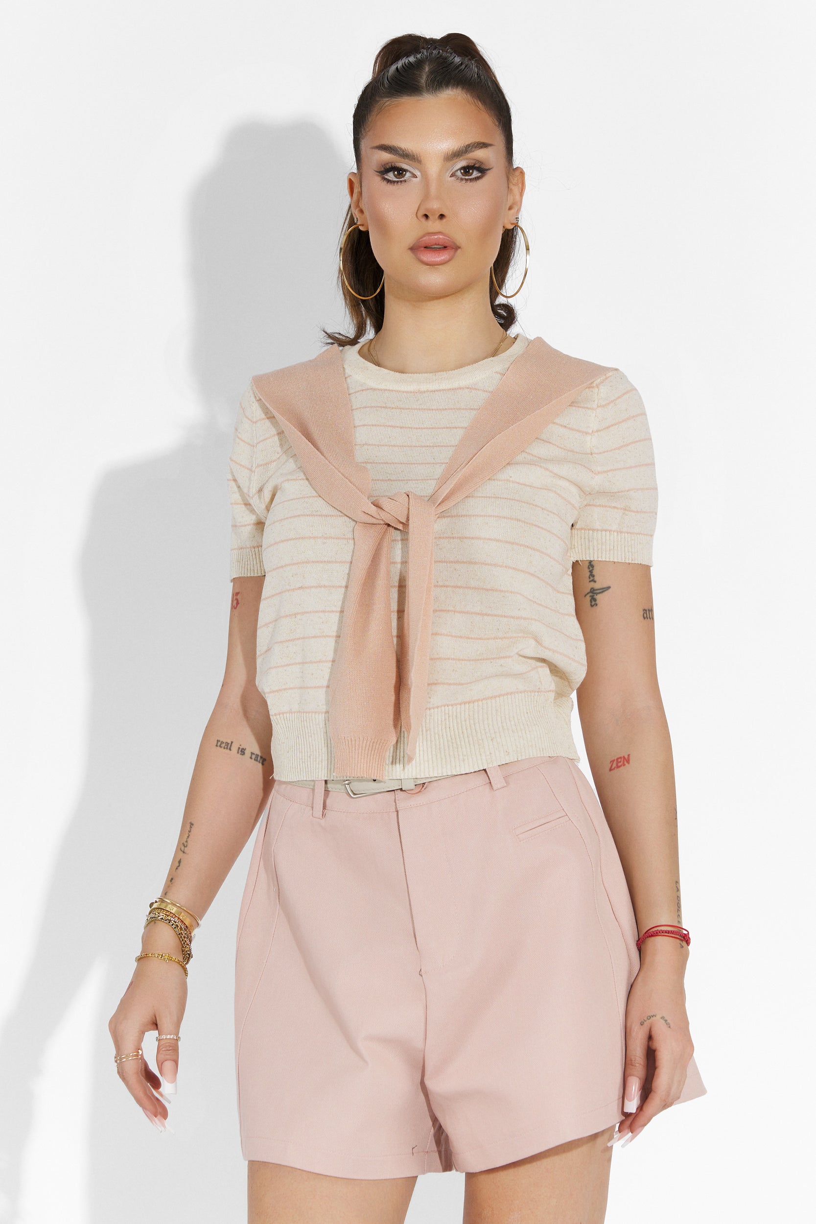 Дамски casual розови панталони Herling Bogas