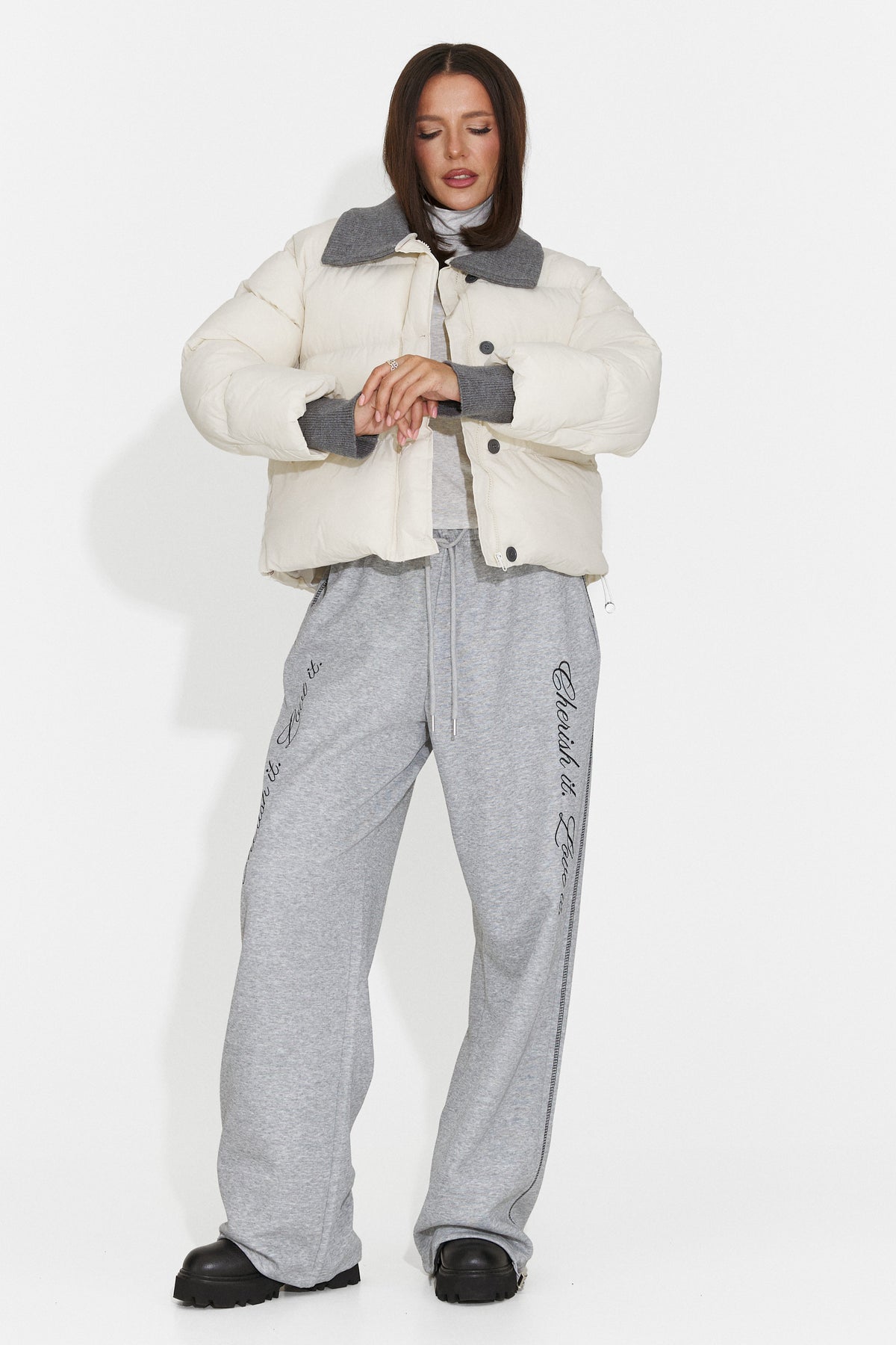 Pantaloni gri Losiaia Bogas