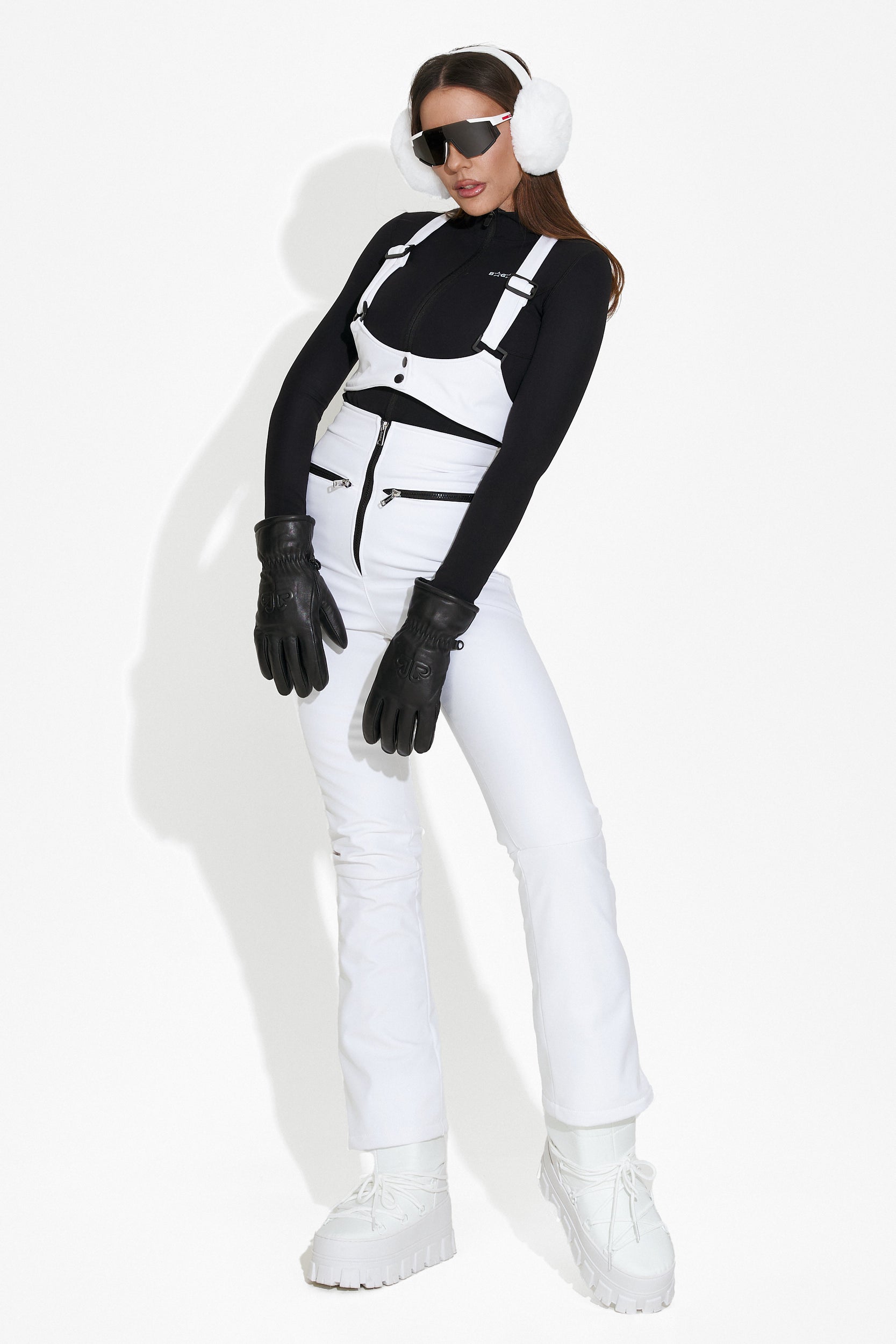 Бели дамски ски панталони Glop Bogas