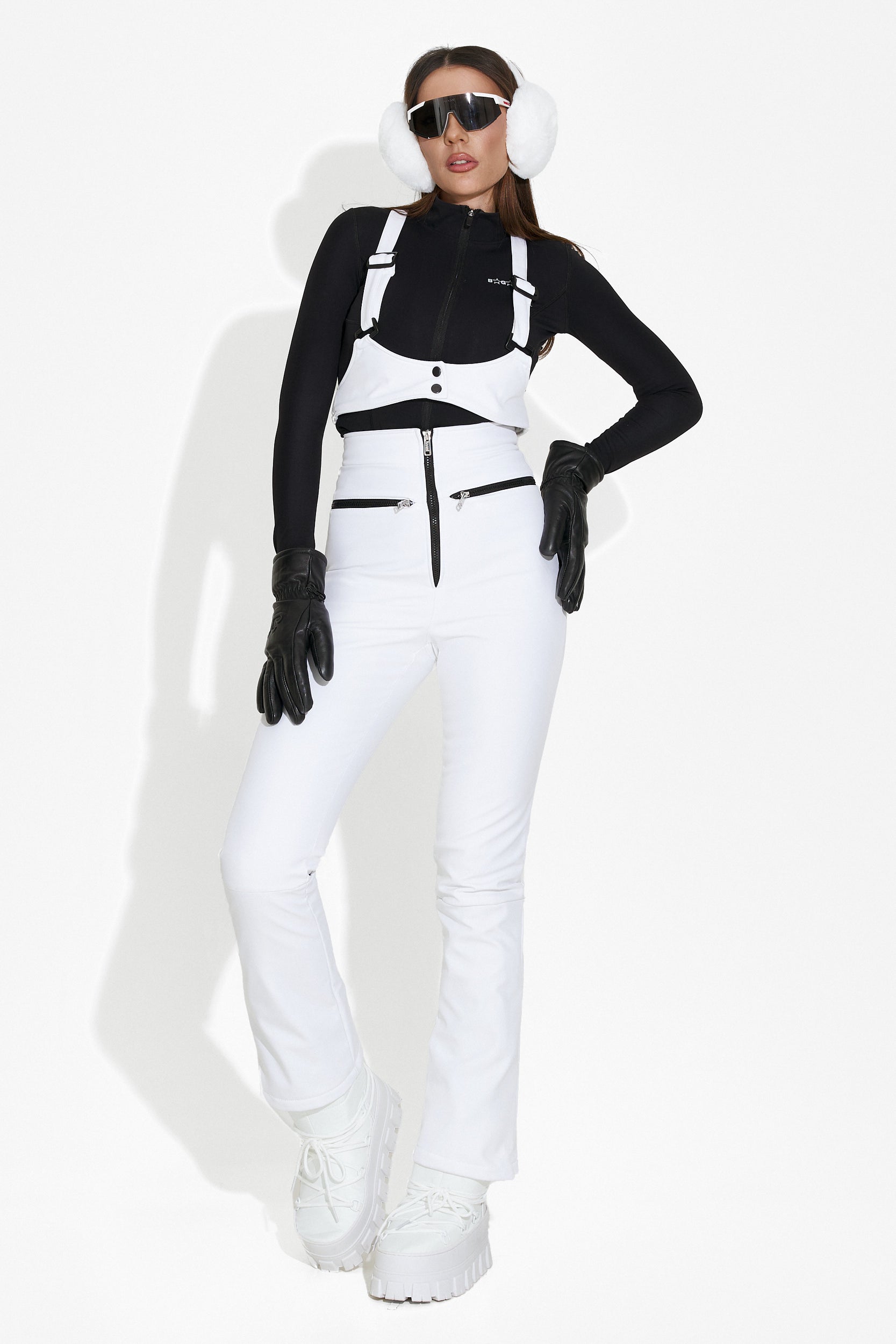 Бели дамски ски панталони Glop Bogas