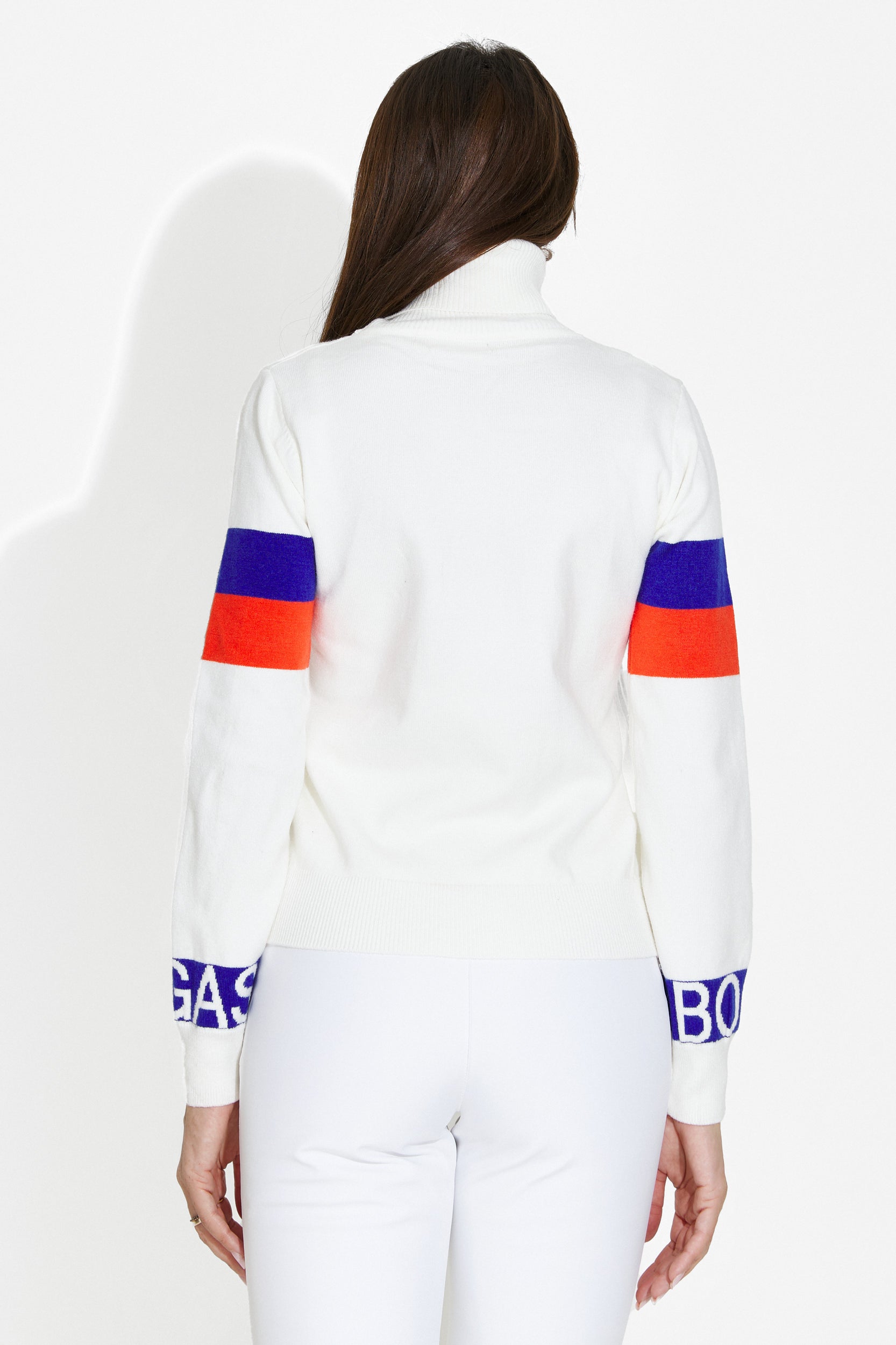 Дамски ежедневен бял пуловер Geana Bogas