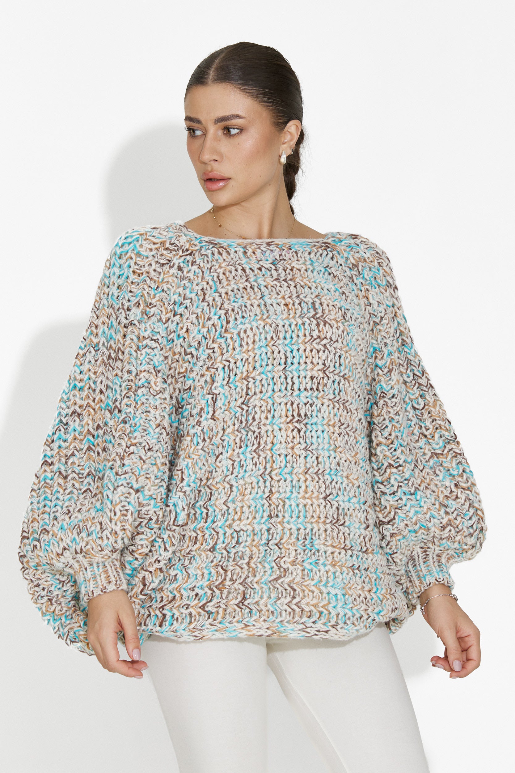 Дамски кежуал пуловер в синьо от Miralis Bogas