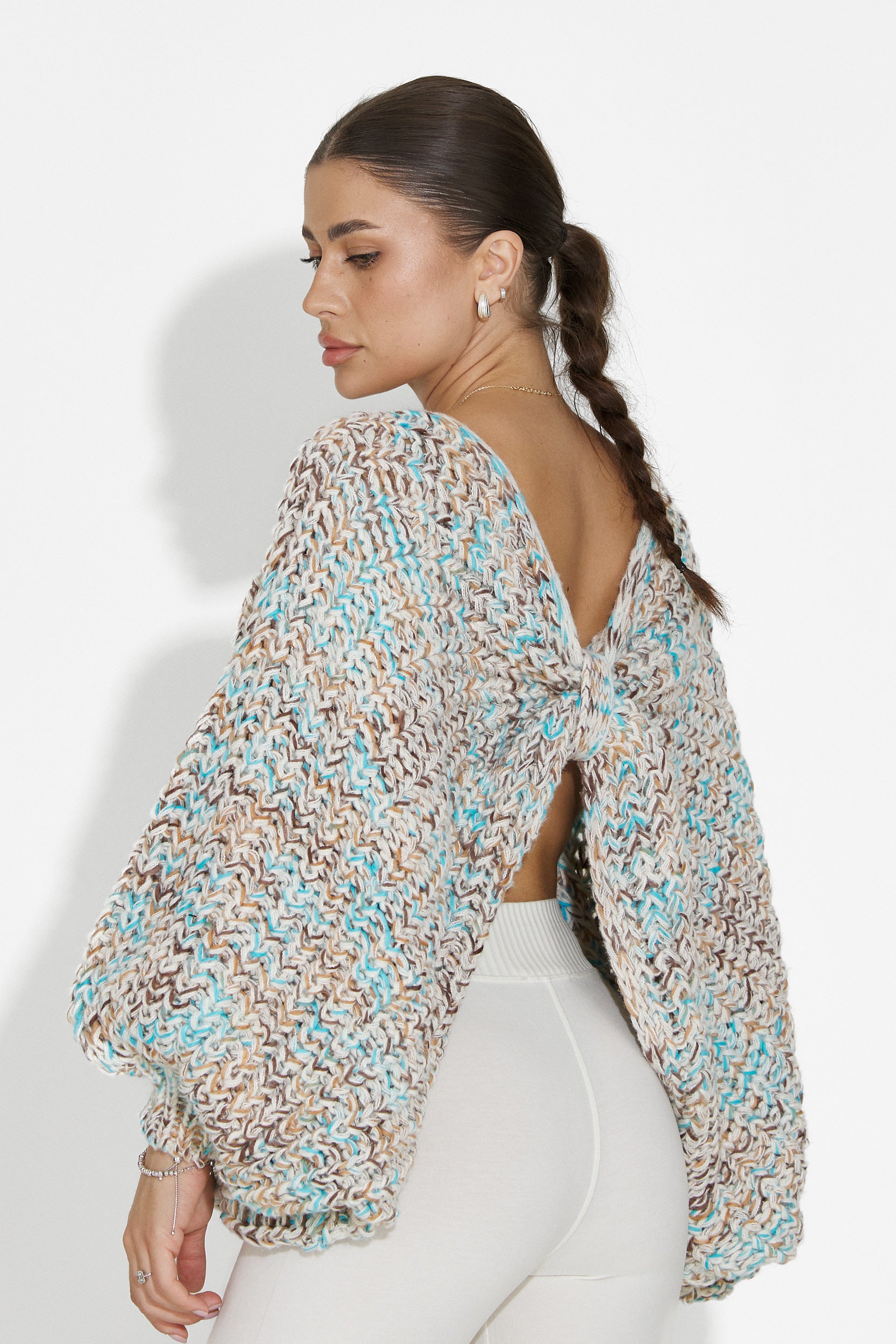 Дамски кежуал пуловер в синьо от Miralis Bogas