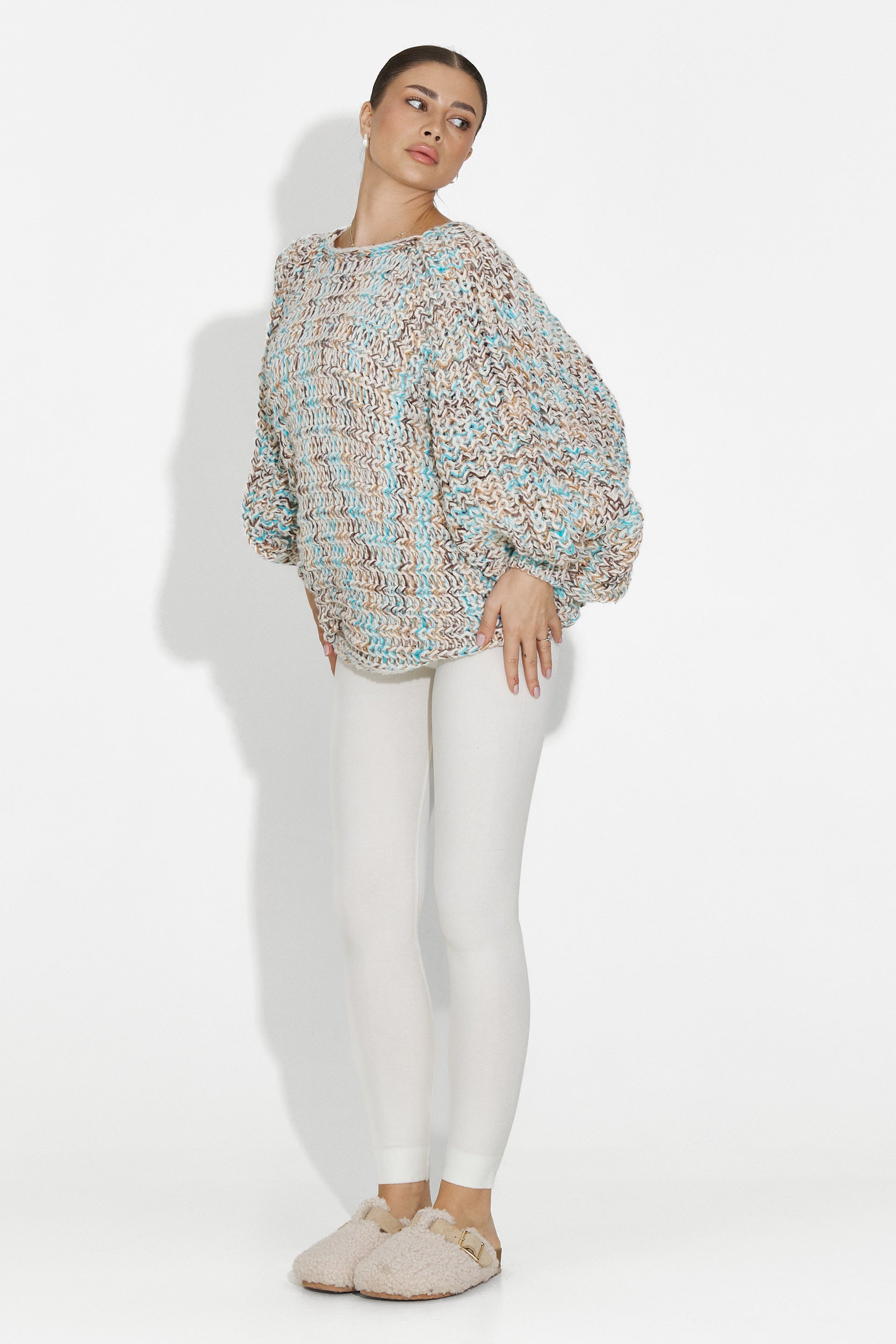 Дамски кежуал пуловер в синьо от Miralis Bogas