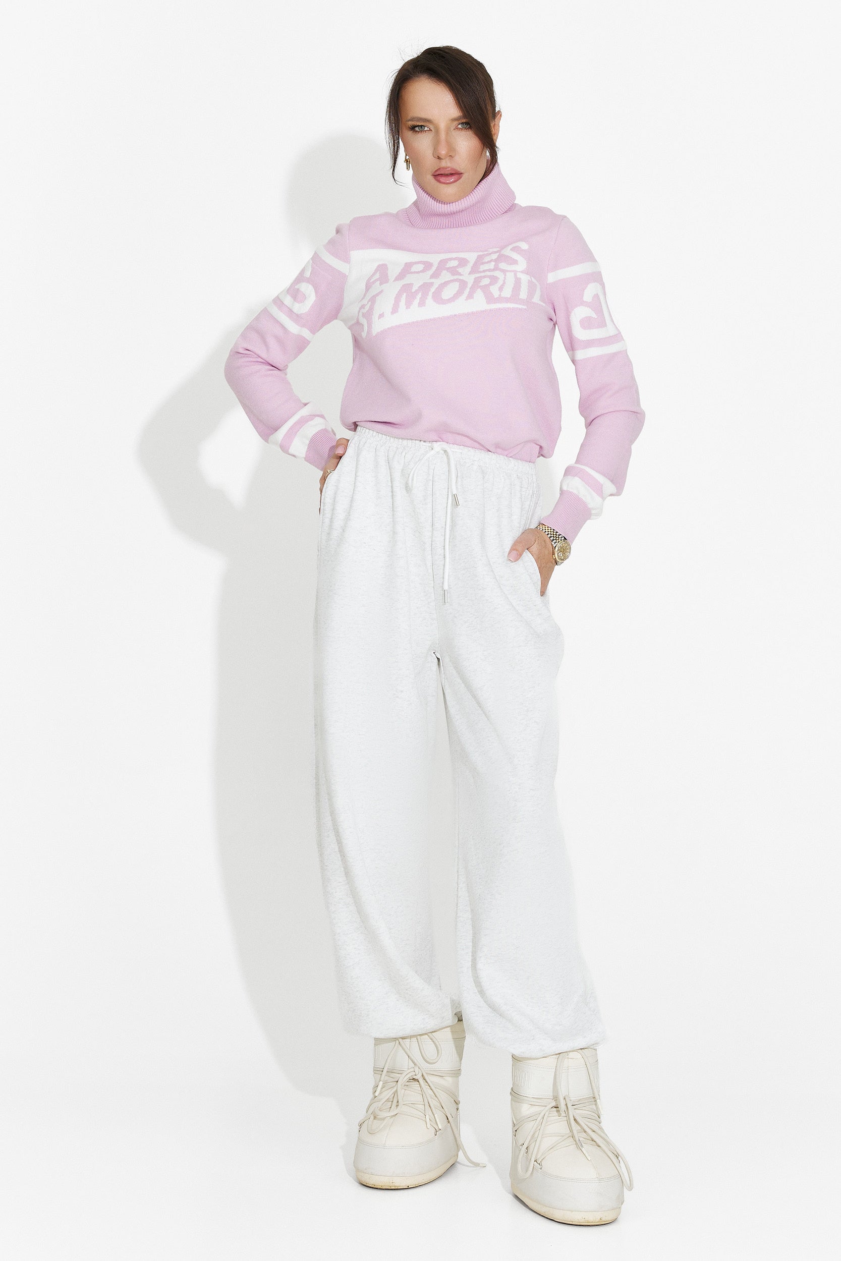 Дамски ежедневен розов пуловер Nelora Bogas