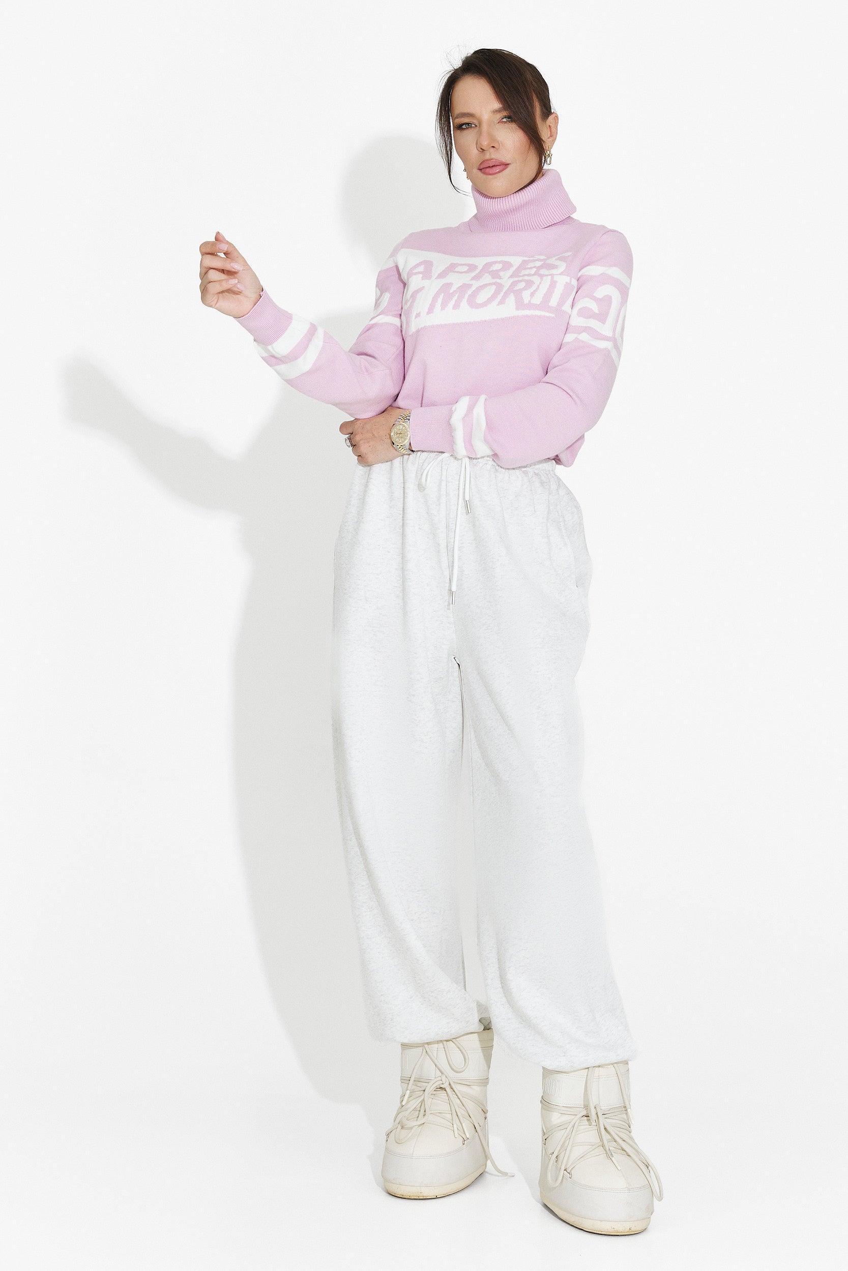 Дамски ежедневен розов пуловер Nelora Bogas