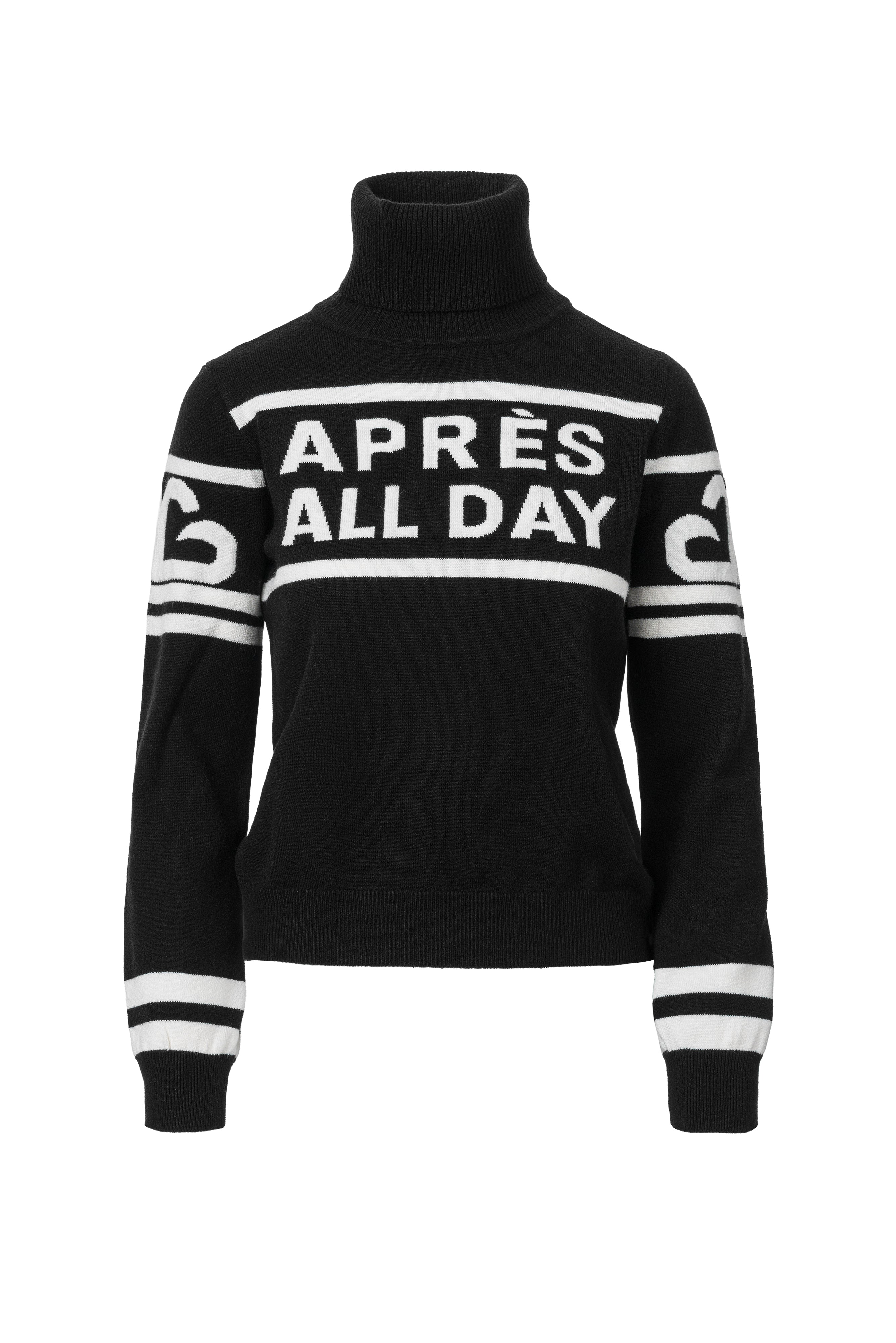 Дамски черен ски пуловер Cevina Bogas