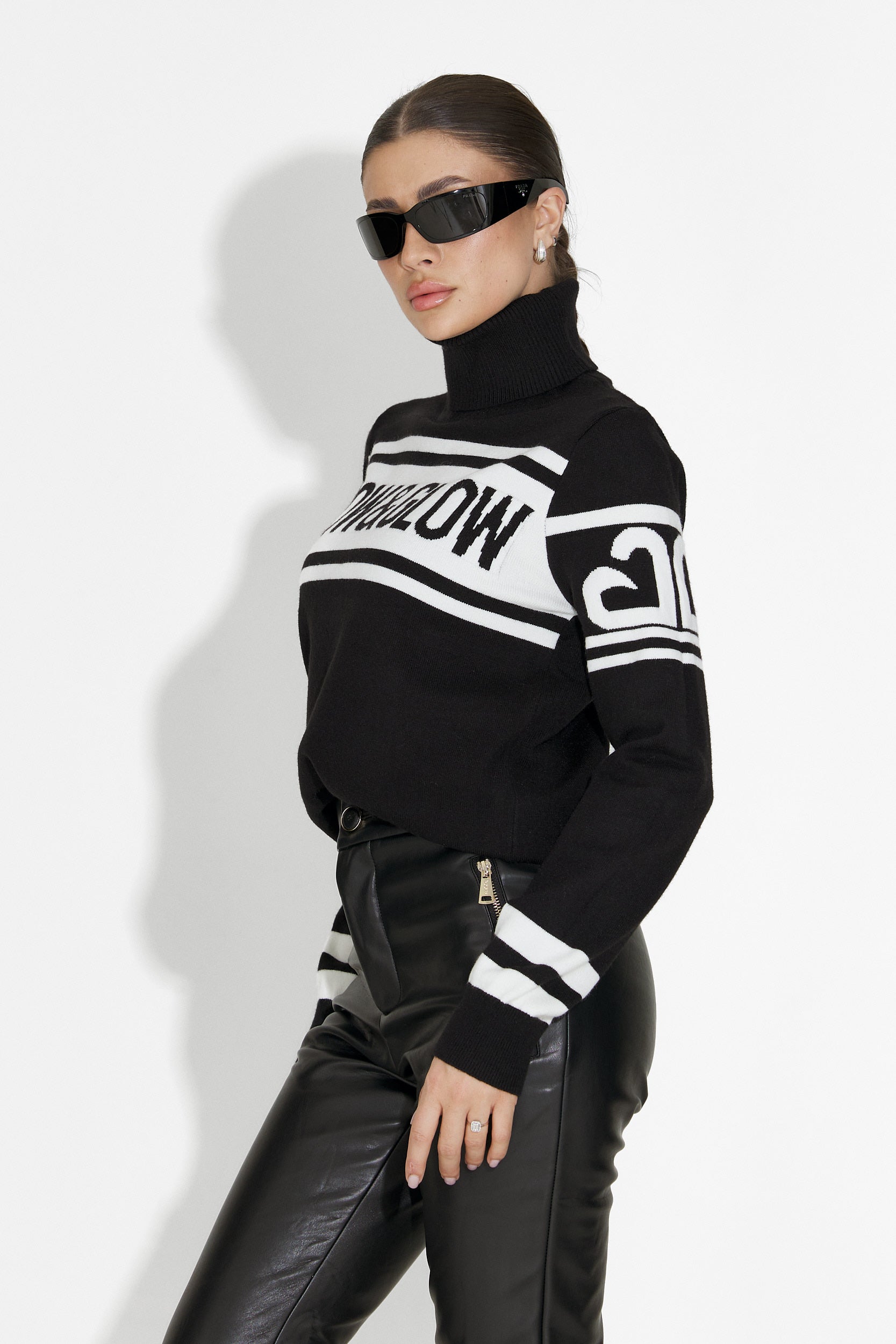 Черен дамски ски пуловер Clyra Bogas