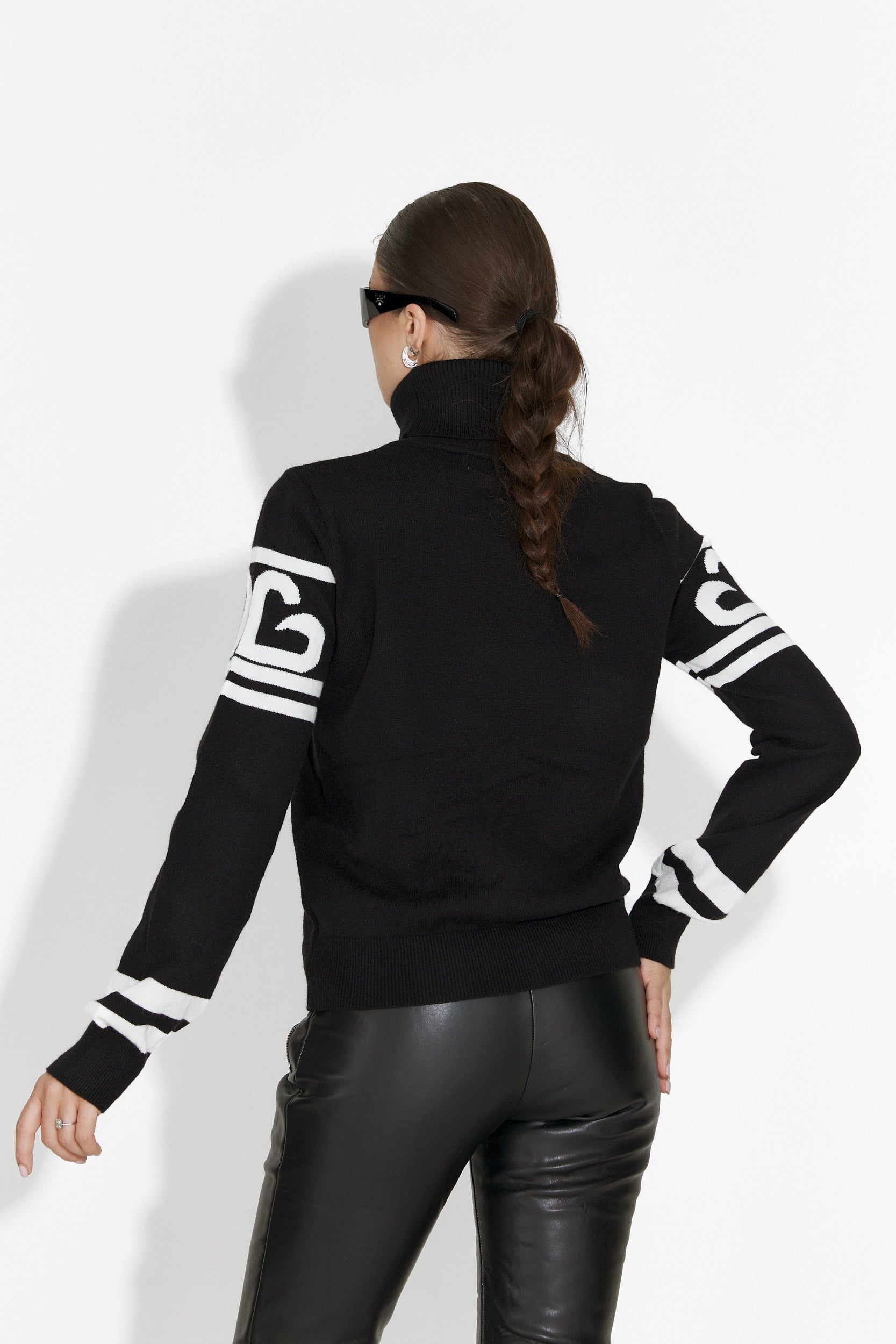 Дамски черен ски пуловер Sonira Bogas