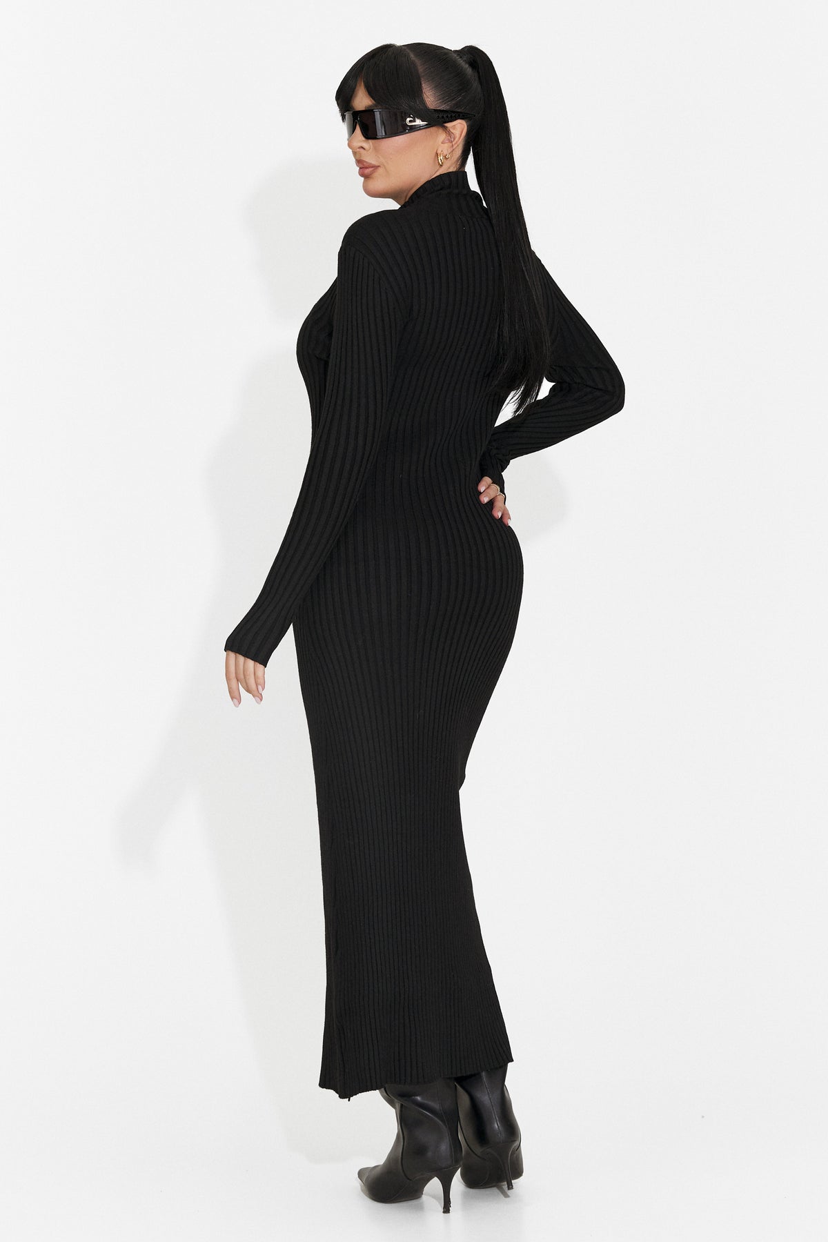 Rochie casual neagra Trineya Bogas