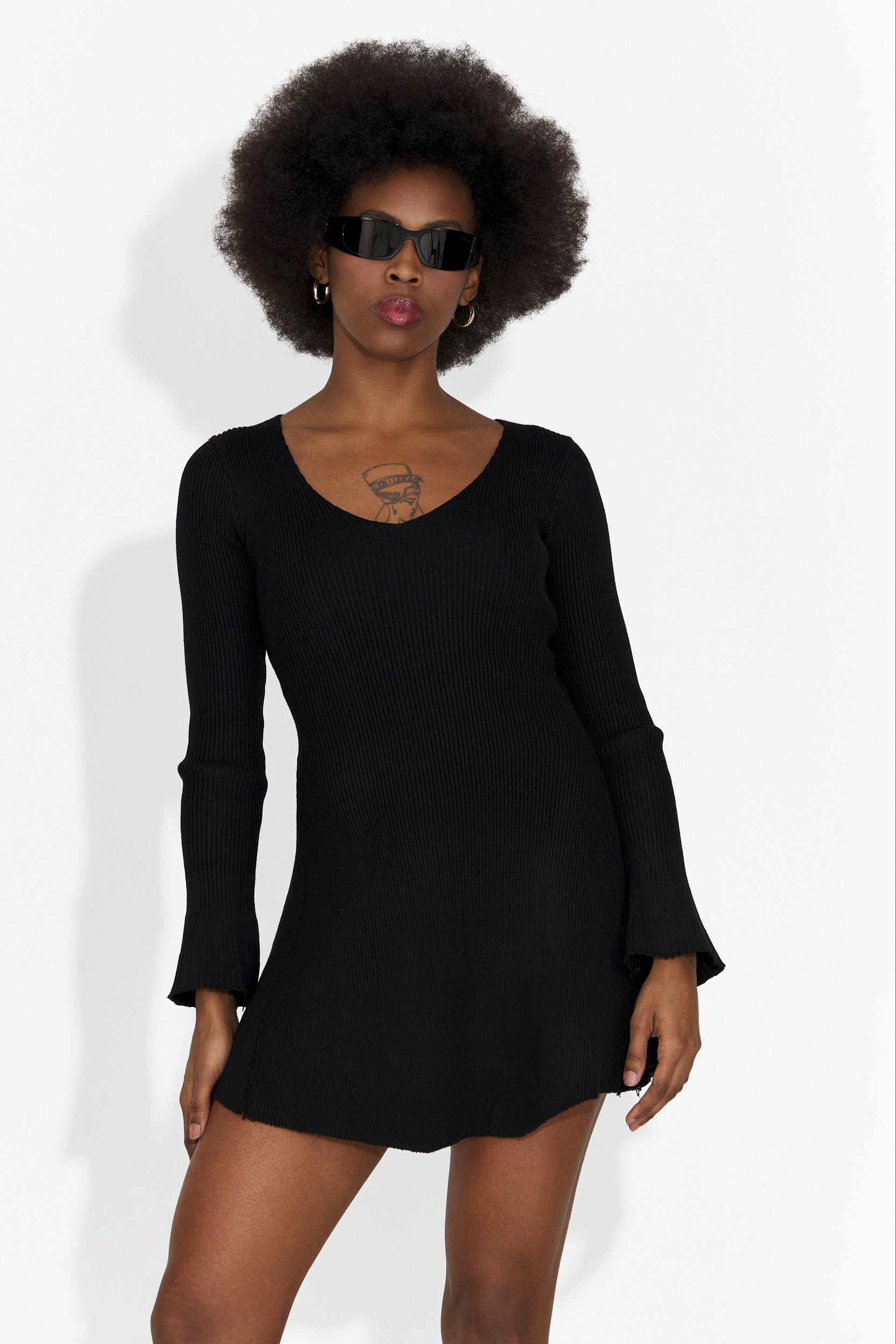 Черна ежедневна дамска рокля Nesie Bogas