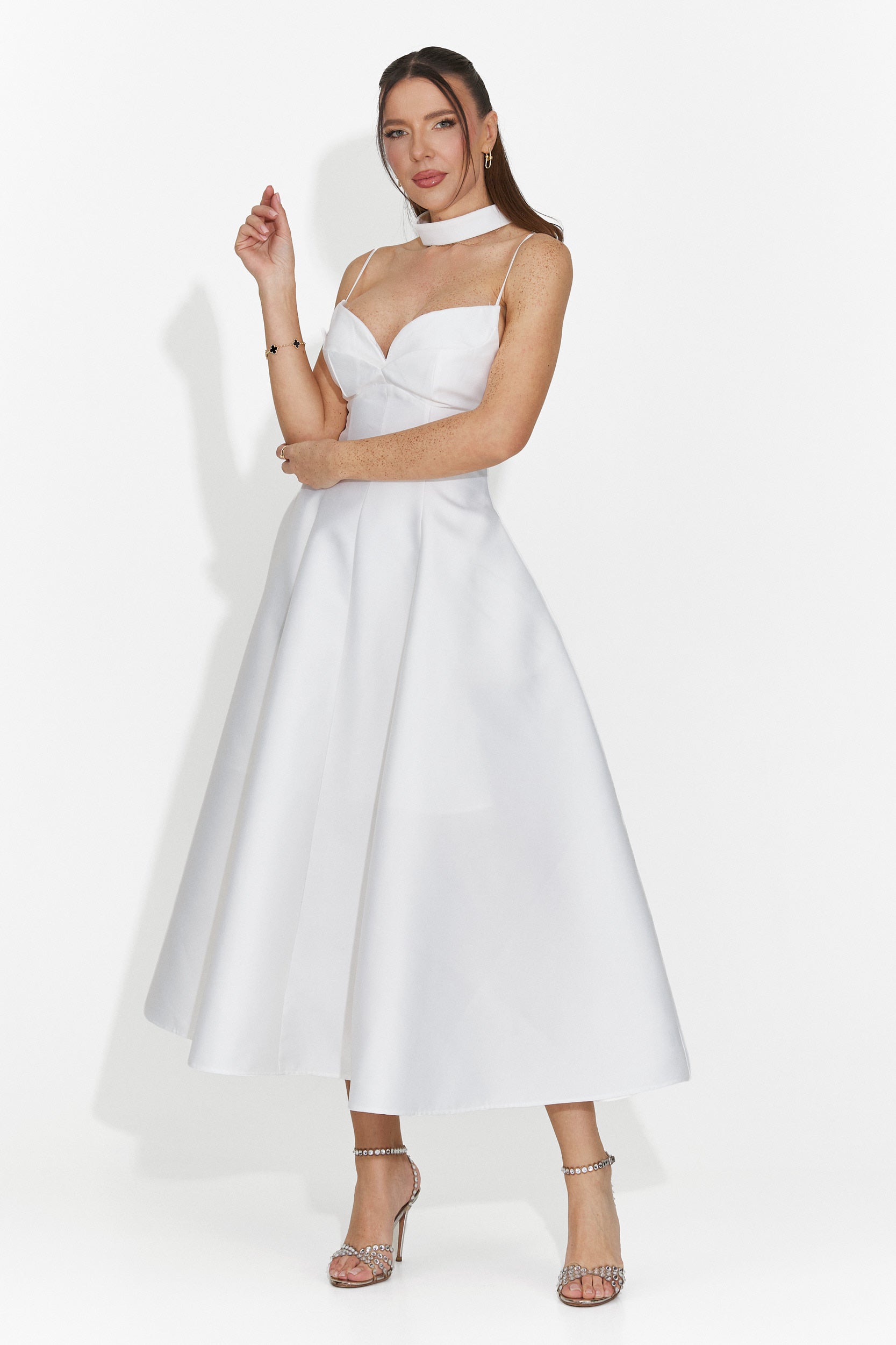 Дамска дълга бяла рокля Coriza Bogas