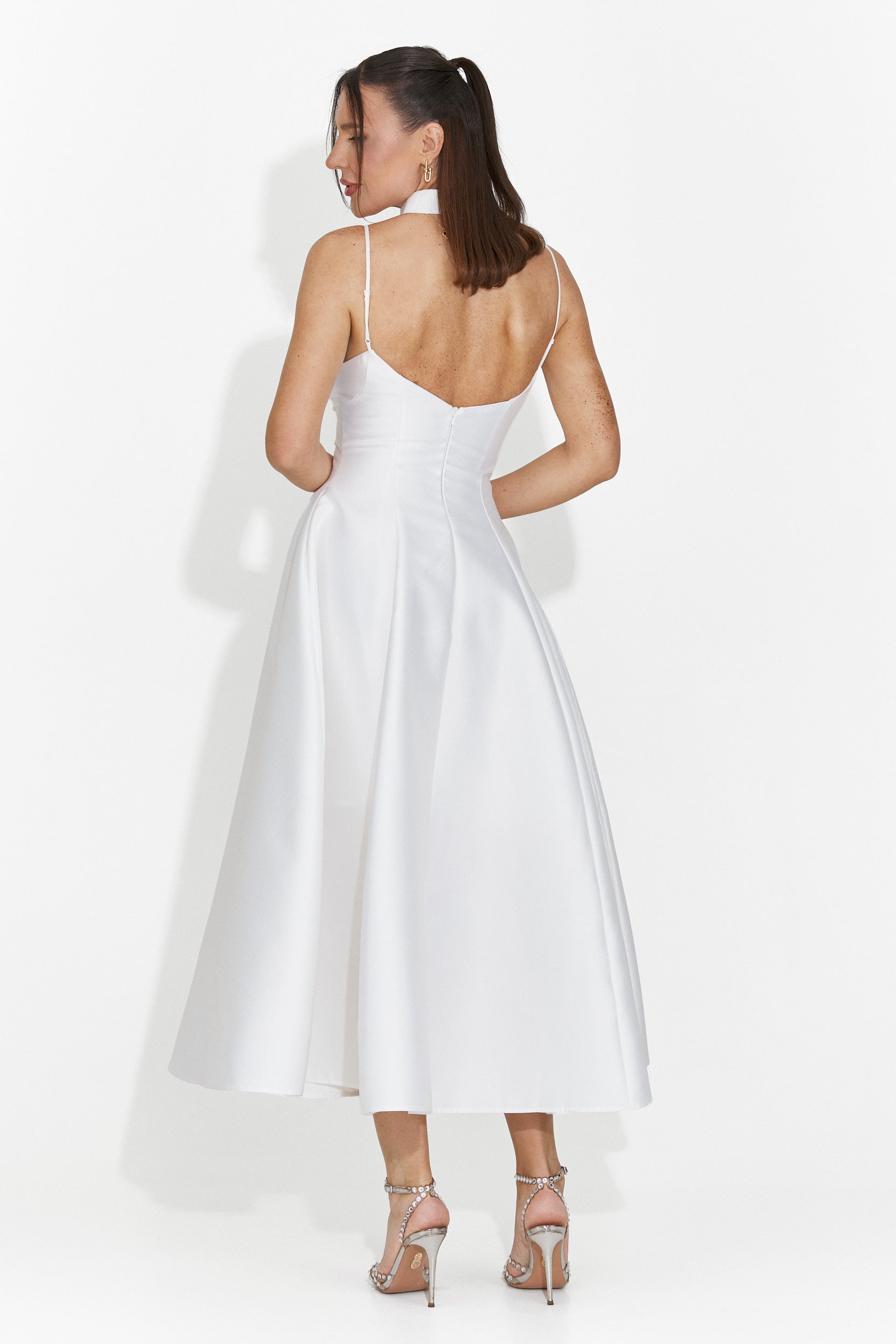 Дамска дълга бяла рокля Coriza Bogas