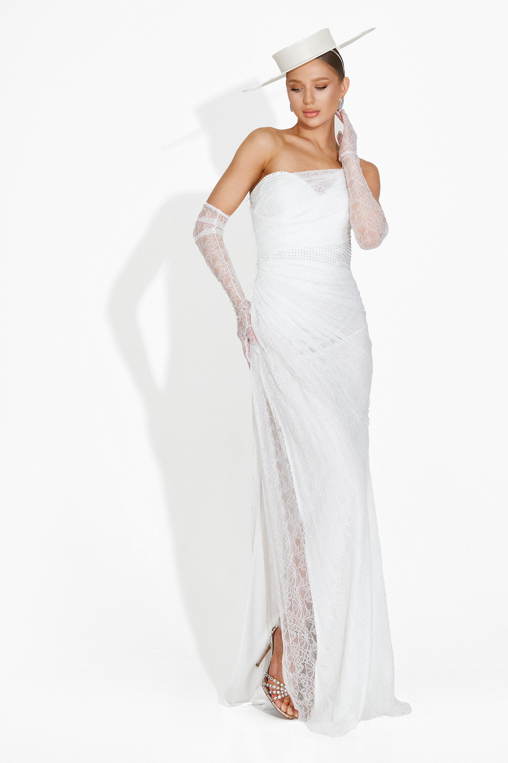 Рокля дамска дълга бяла Mathylda Bogas