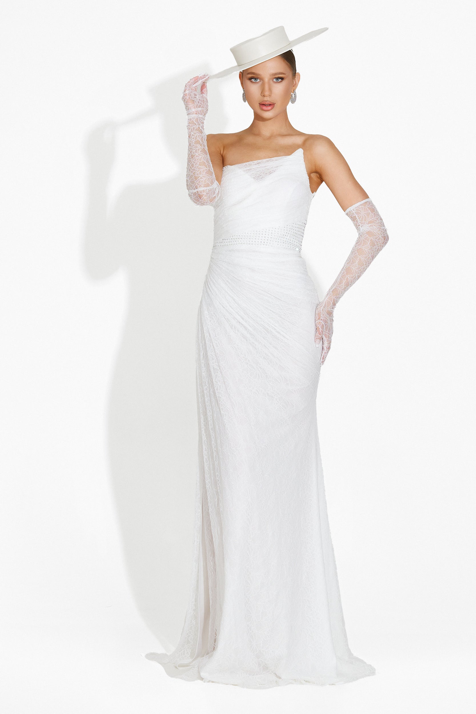 Рокля дамска дълга бяла Mathylda Bogas