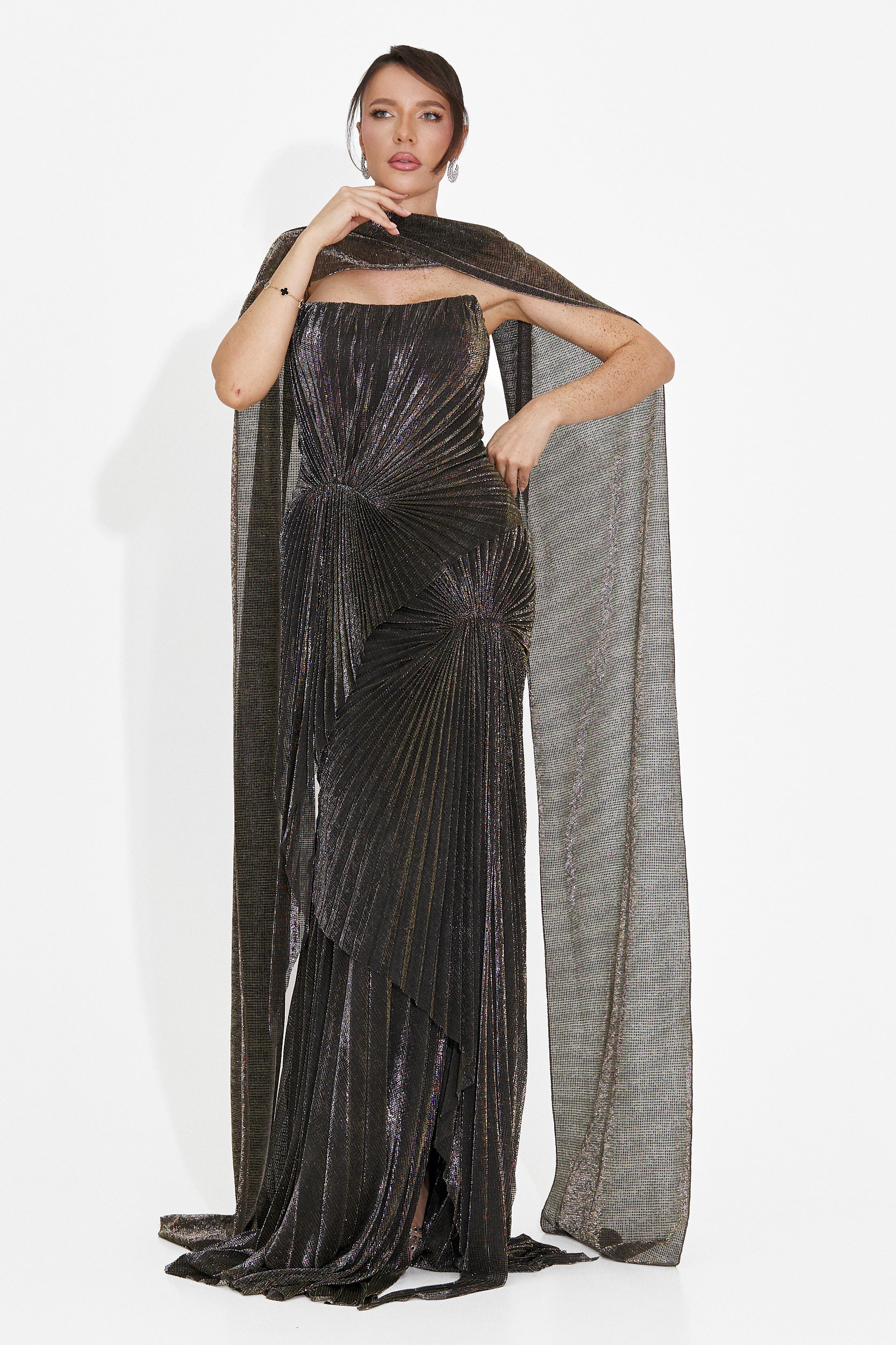 Rochie dama lunga aurie Veriona Bogas