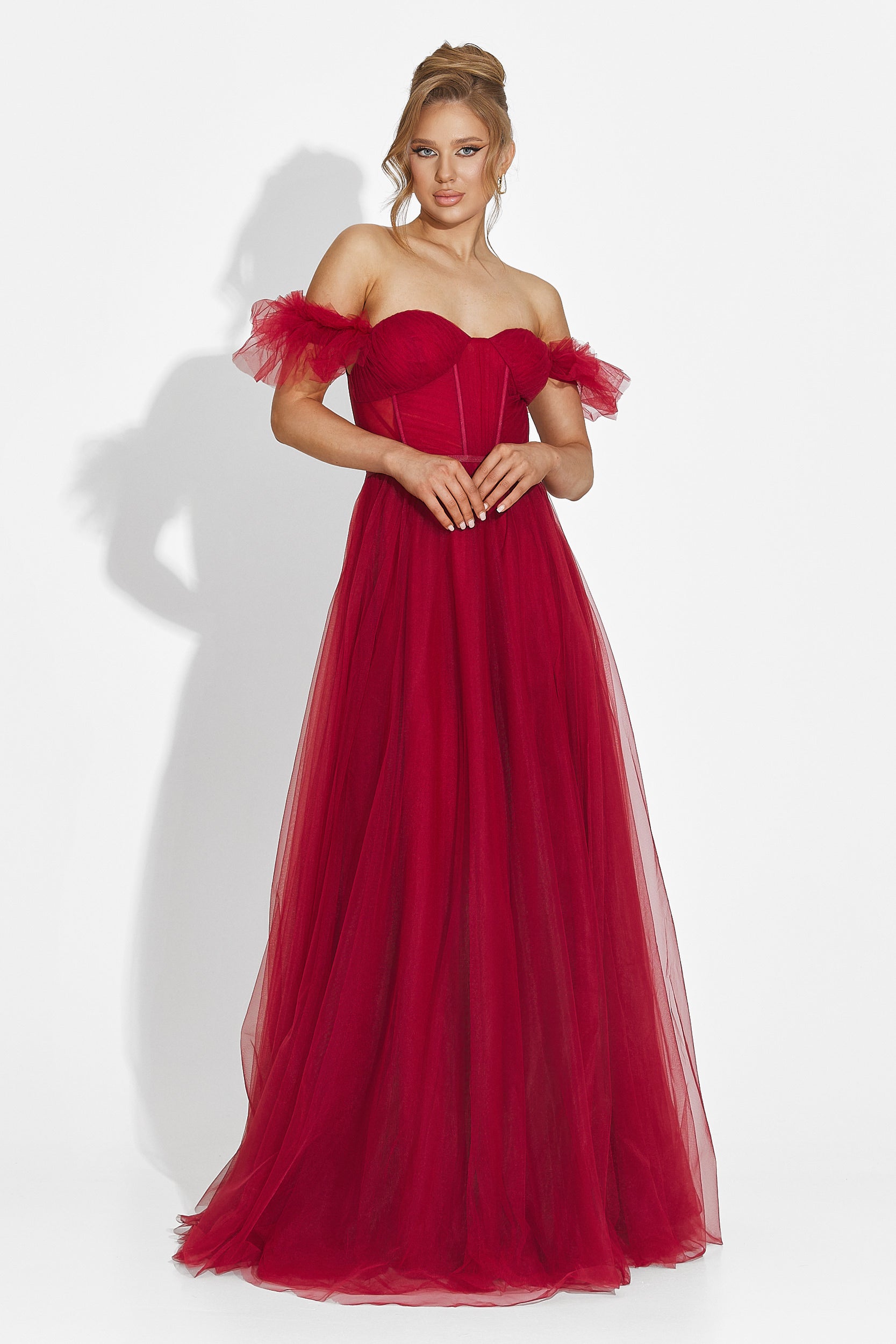 Дълга бордова рокля за дами Janiece Bogas