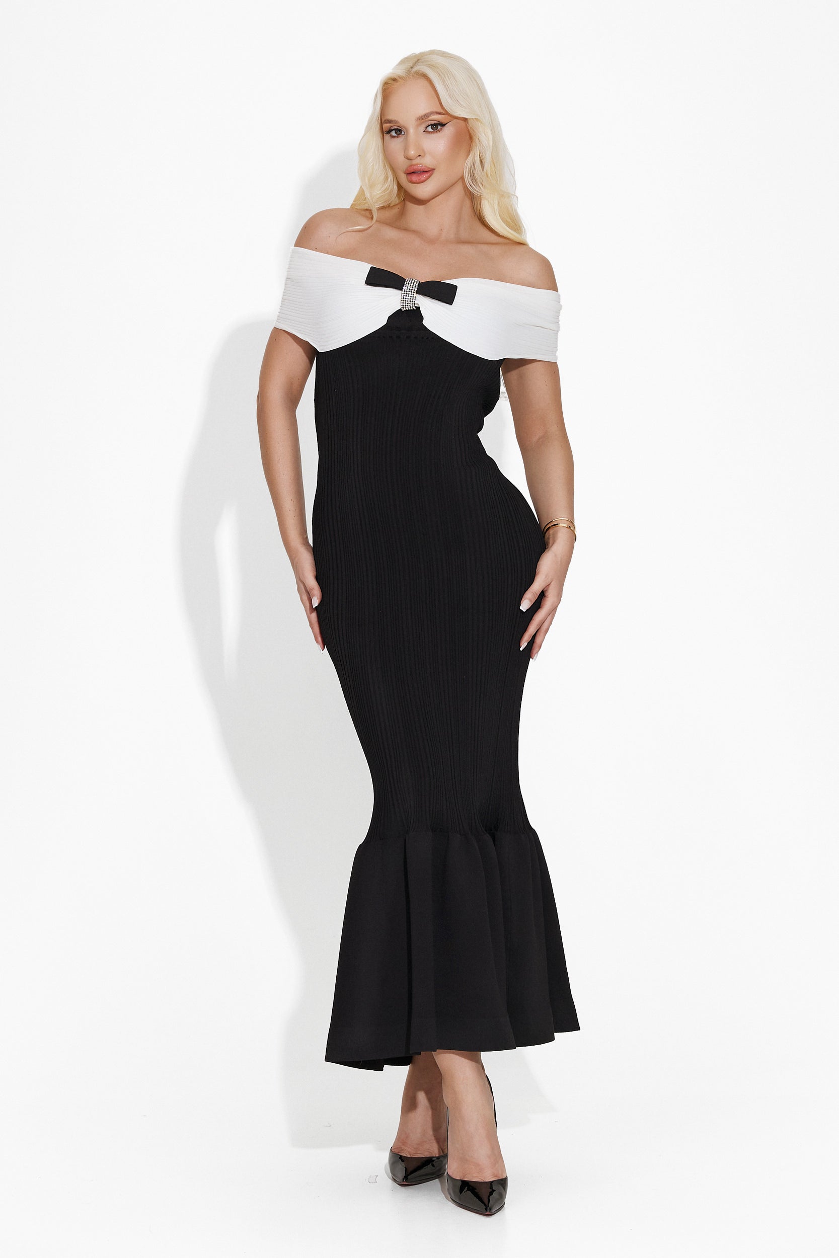 Елегантна дълга черна рокля за дами Sherimna Bogas