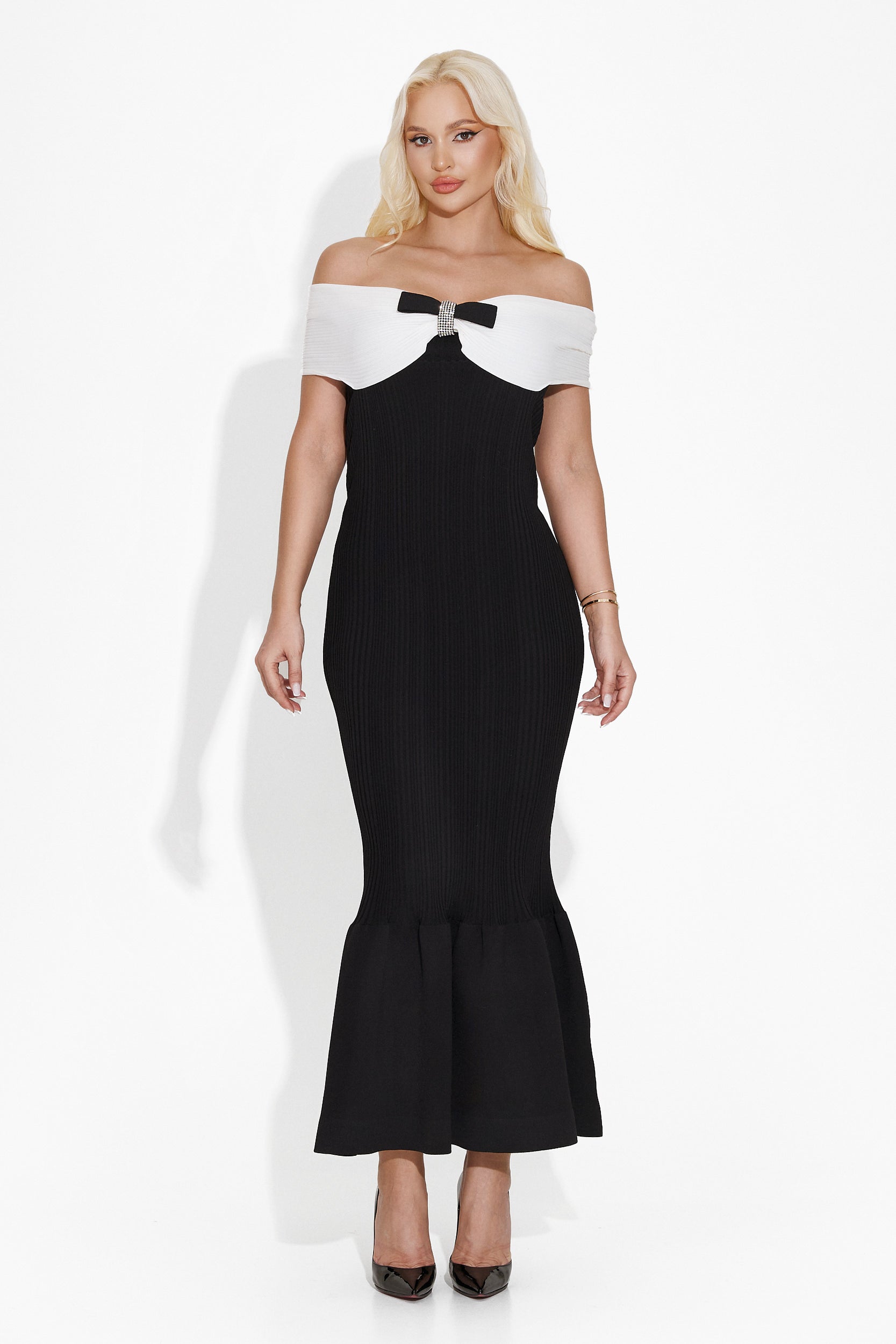 Елегантна дълга черна рокля за дами Sherimna Bogas