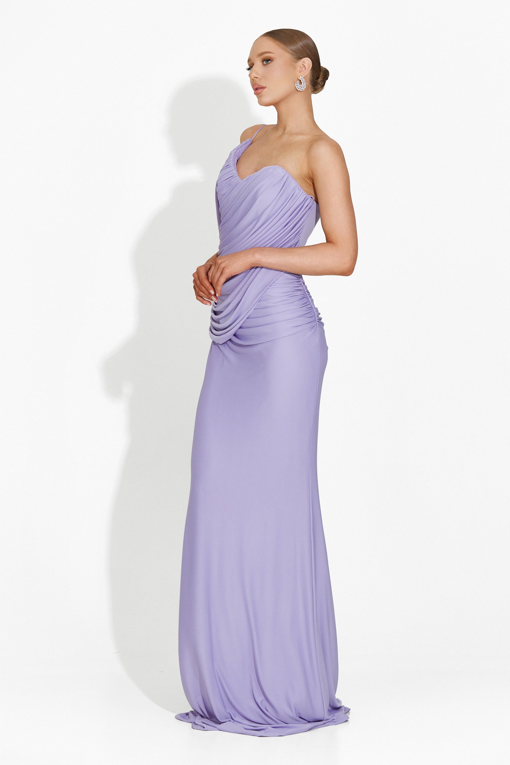 Дълга лилава рокля за жени Alethia Bogas