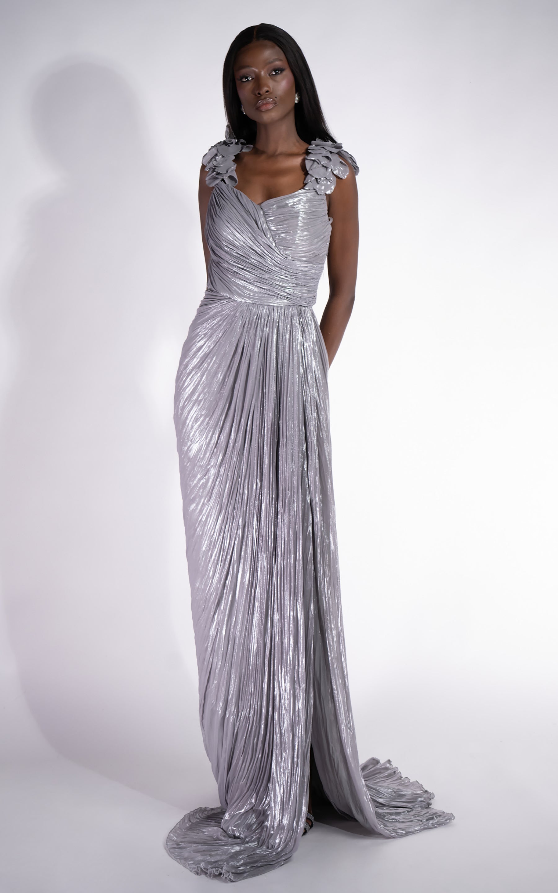 Дълга сива дамска рокля Belabisa Bogas