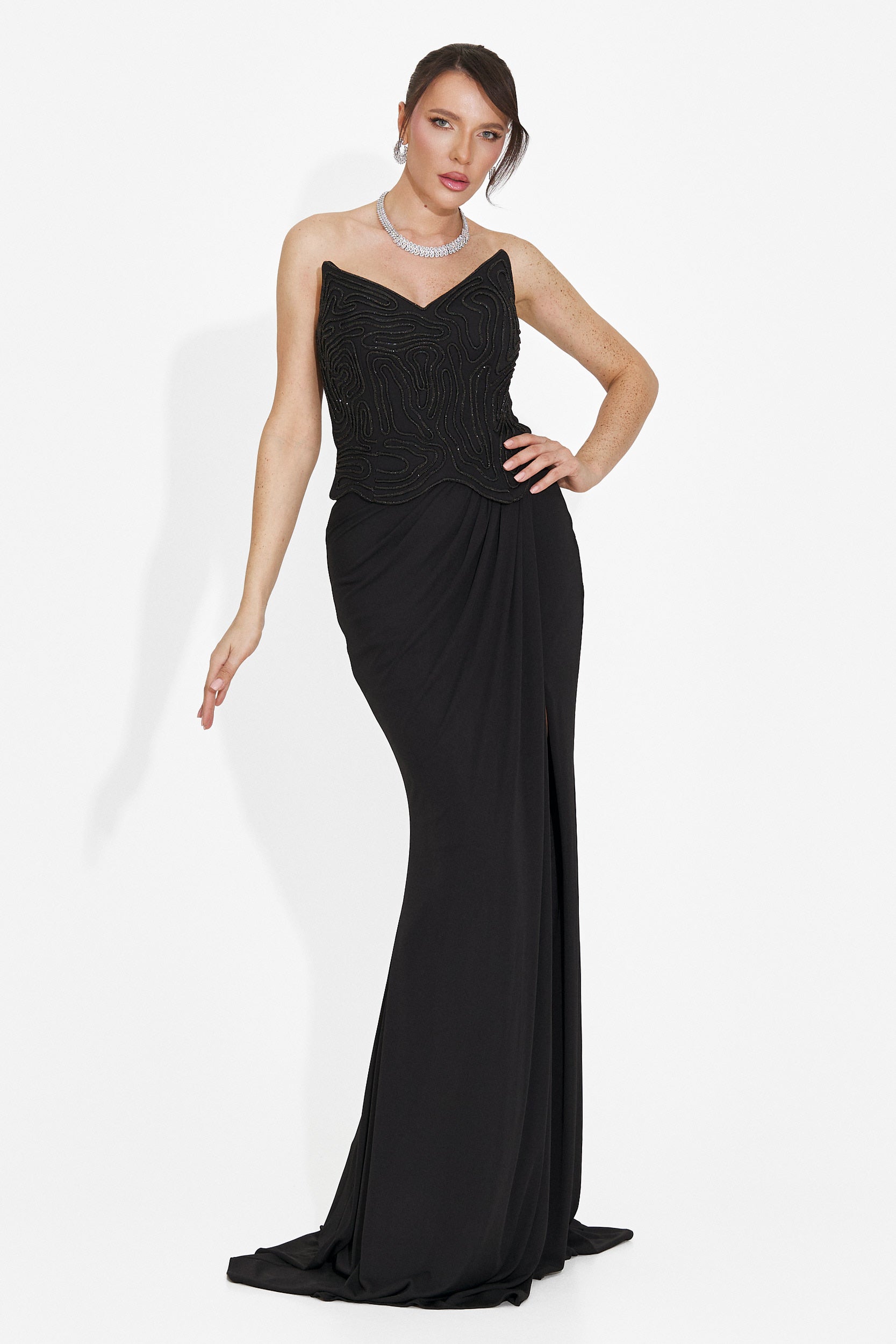 Rochie dama lunga neagra Baty Bogas