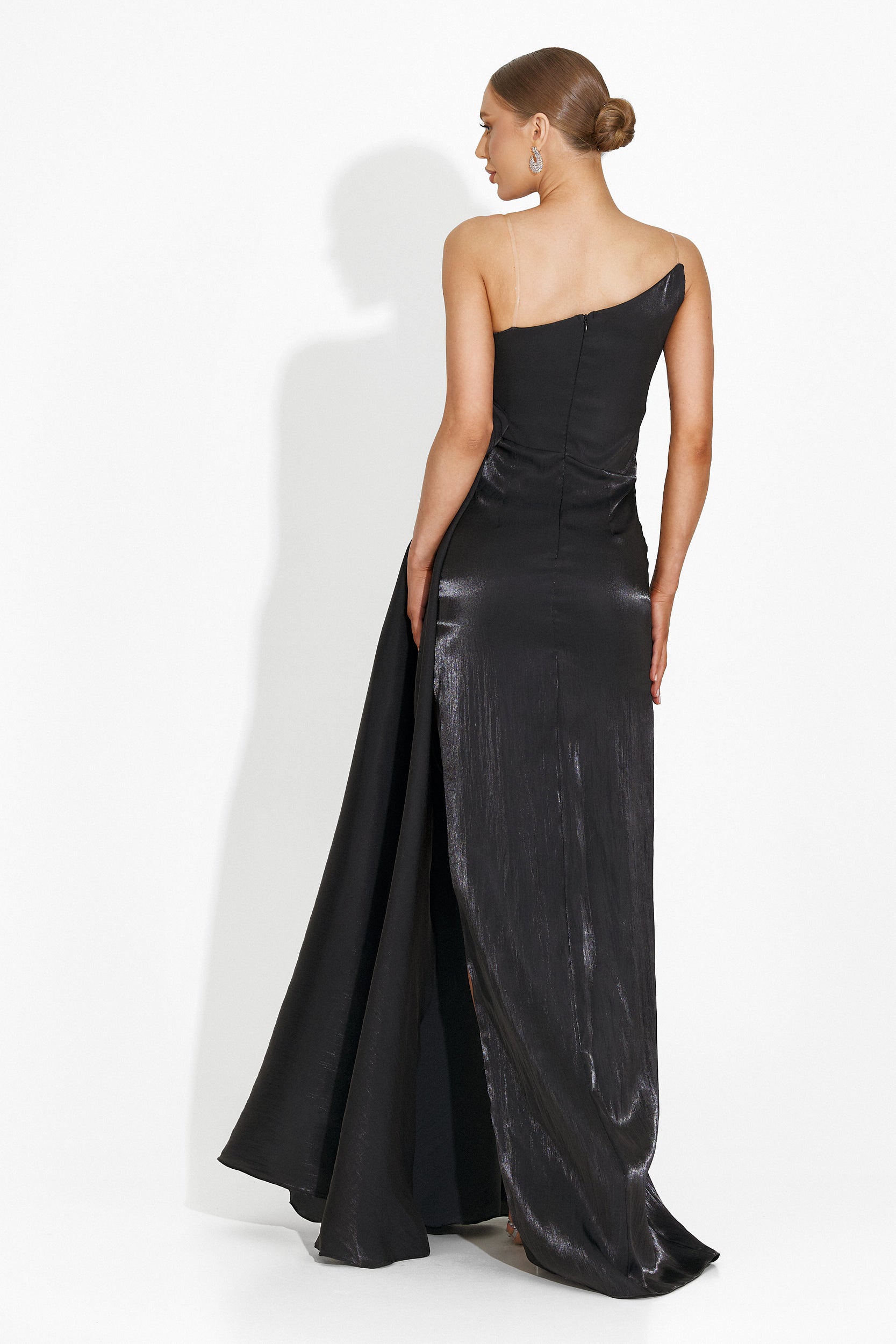 Дълга черна рокля за жени Jadora Bogas