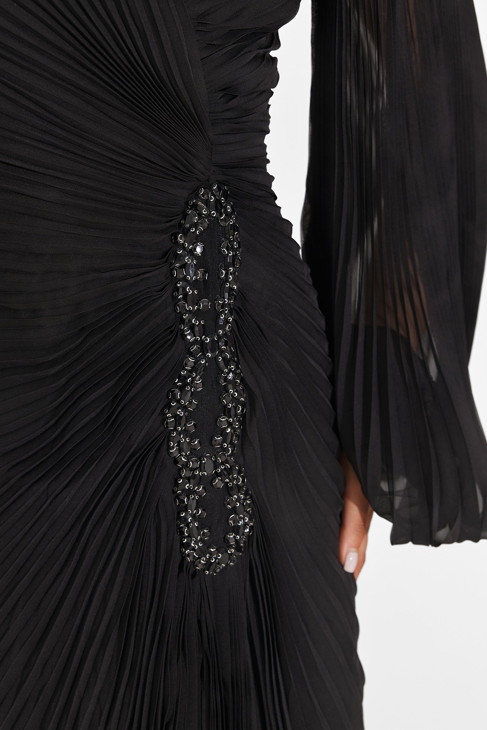 Дълга черна дамска рокля Linares Bogas