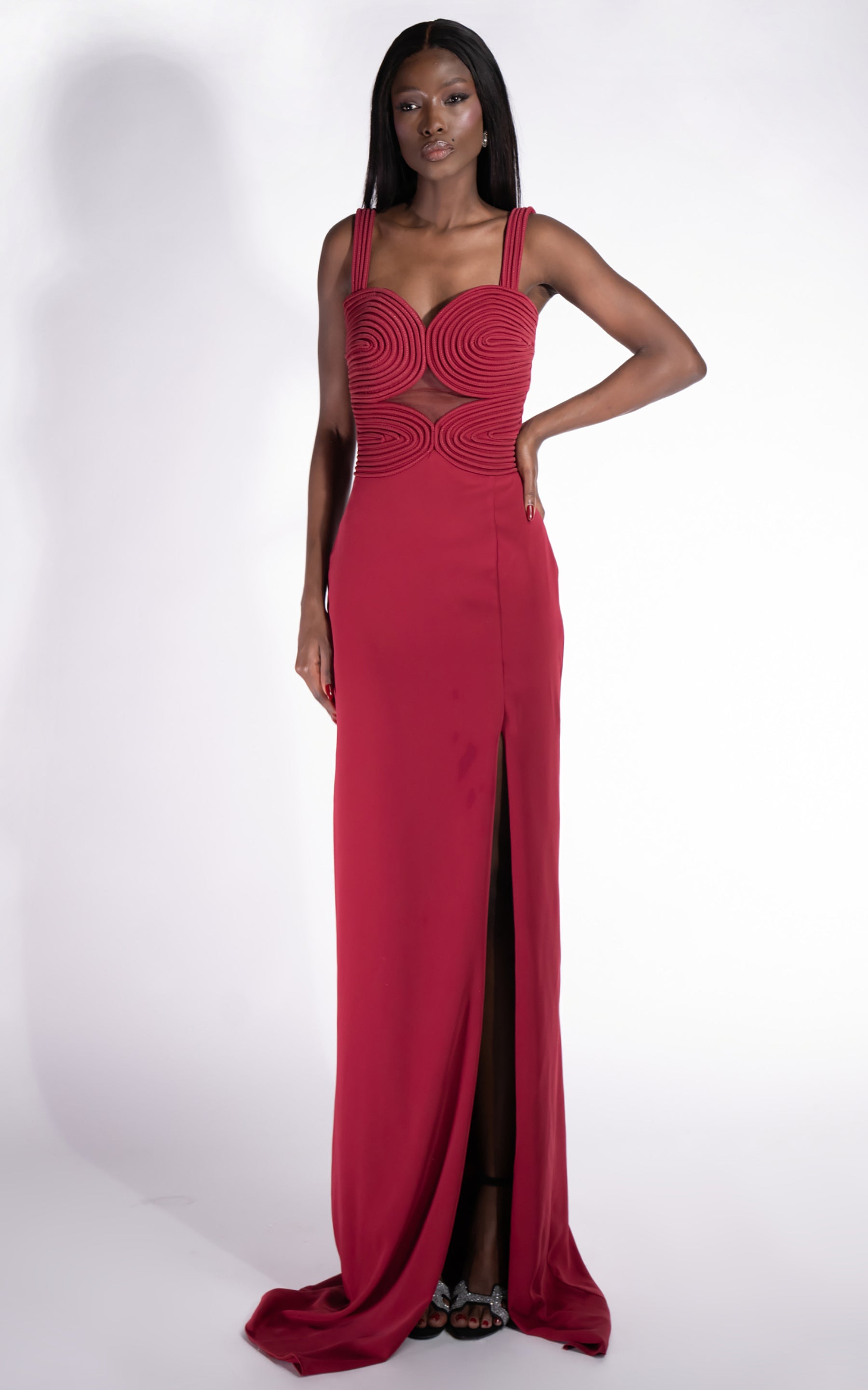 Дълга червена рокля за дами Ingryd Bogas